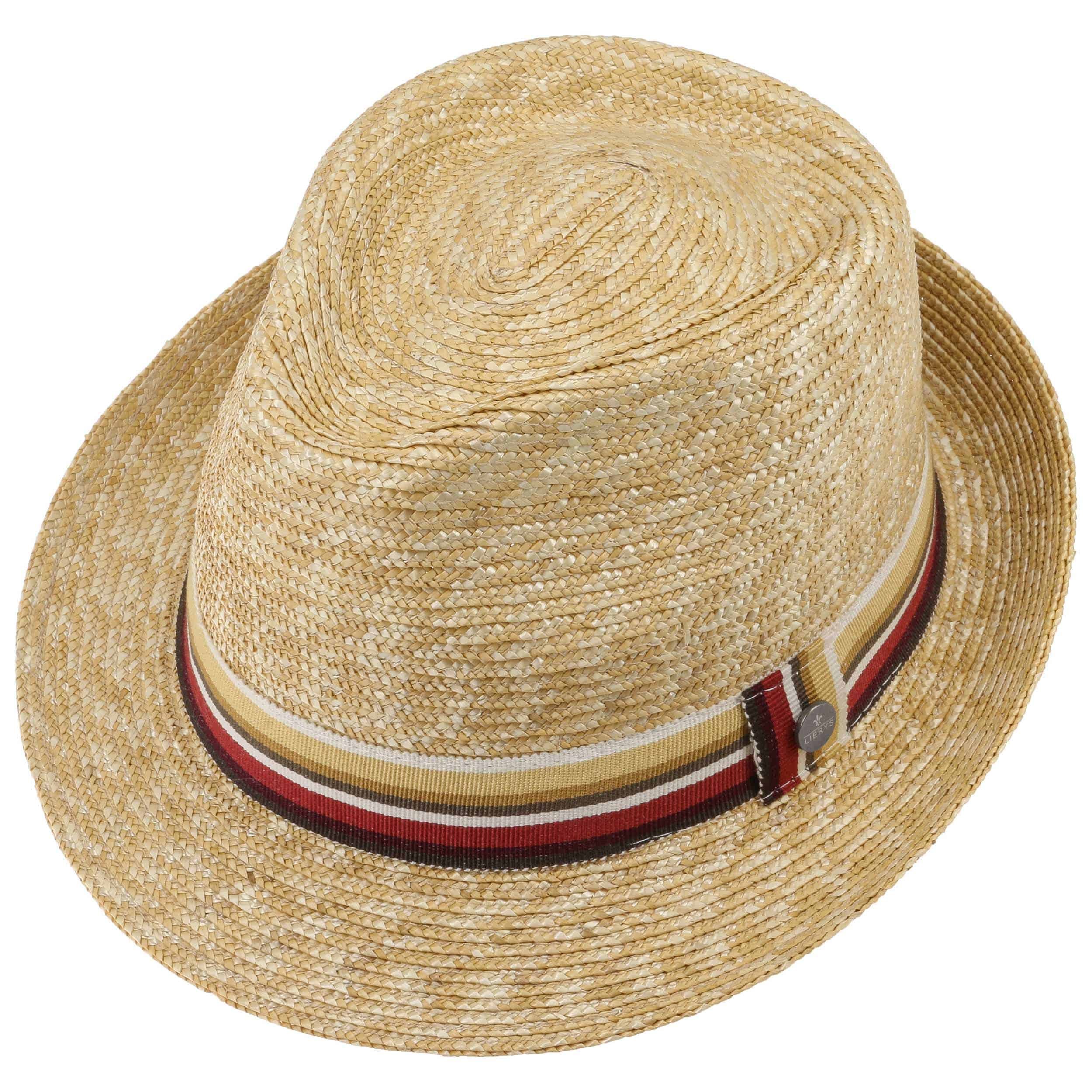 Cappellishop Málaga Cappello Trilby In Paglia Di Carta, Nero, Misura 53 Cm, Made In Italy, Ideale Per L'estate