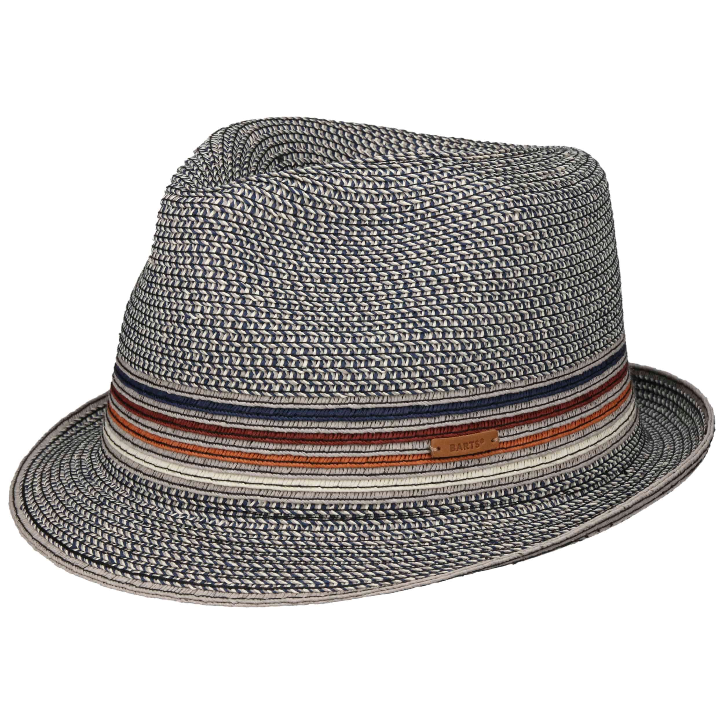 Cappellishop Málaga Cappello Trilby In Paglia Di Carta, Nero, Misura 53 Cm, Made In Italy, Ideale Per L'estate