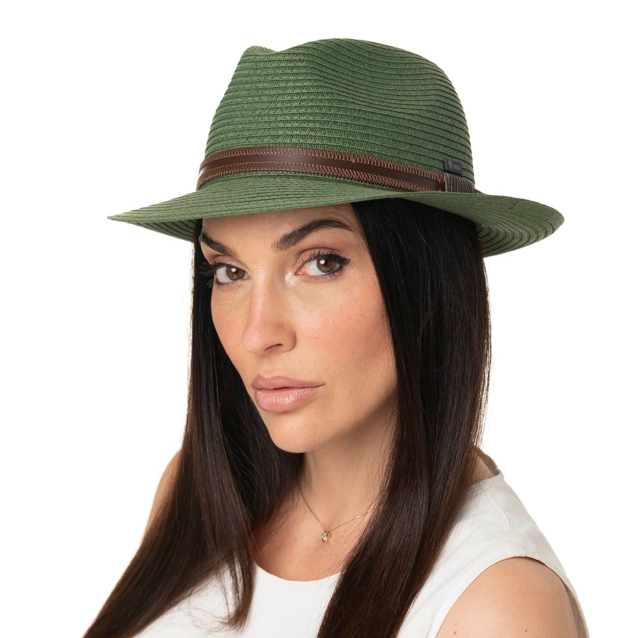 LIPODO Cappello Di Paglia Mondavio Bogart Uomo – Made In Italy, Falda 5.5 Cm, Fascia In Pelle, Estate