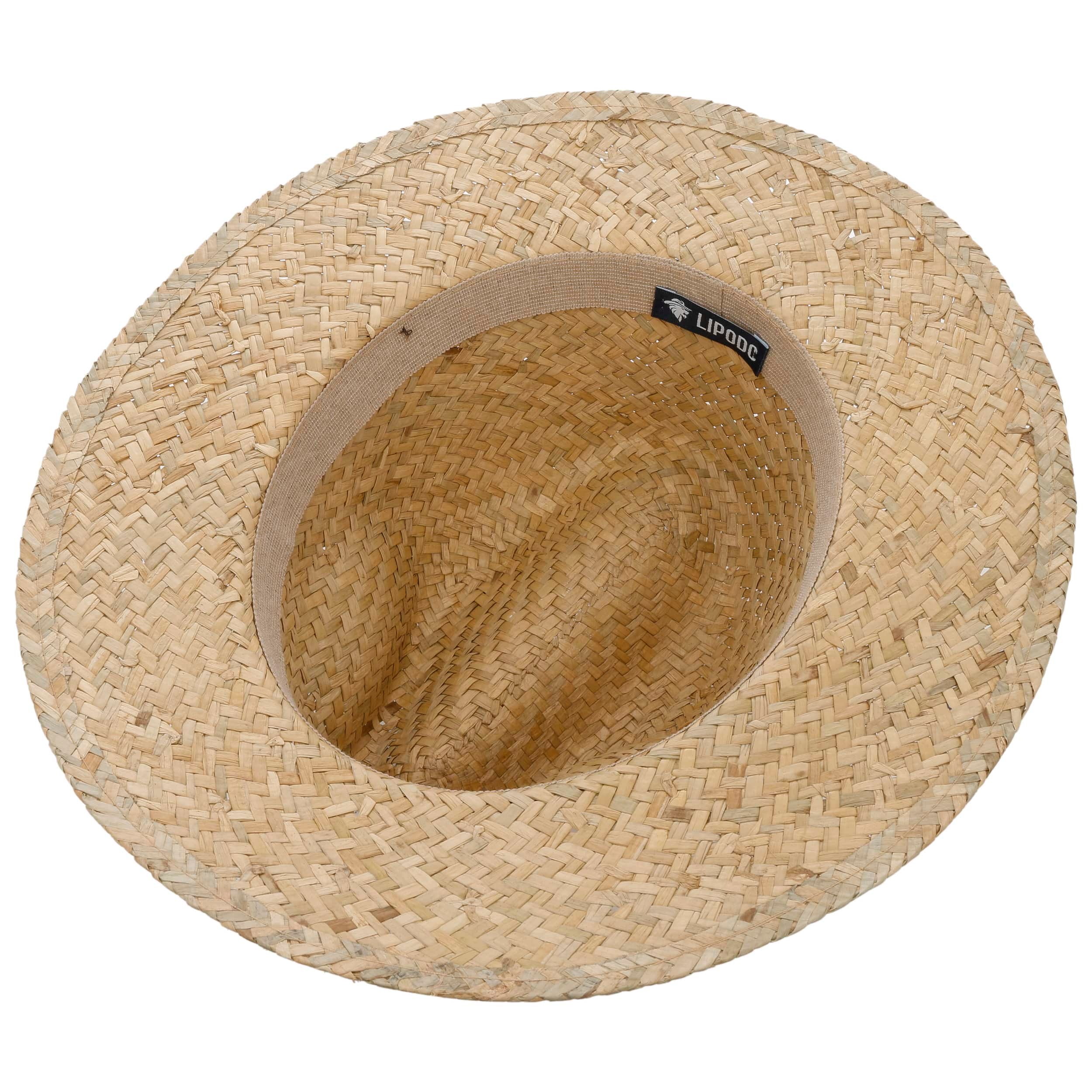 Lipodo Farmer Cappello Paglia Uomo LIPODO Made In Italy - Summer Hat Con Cordoncino Pelle Taglie M-XL Cappello Sole Paglia Naturale - 2