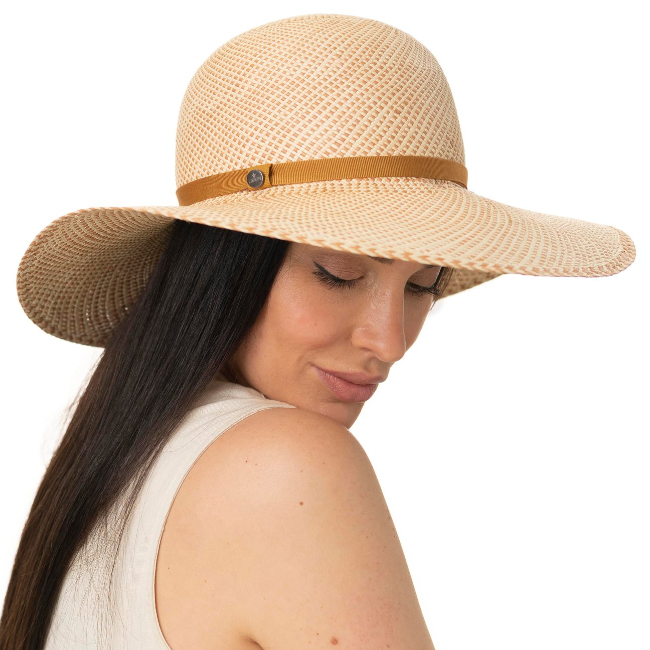 Cappello Di Paglia Lierys Oro Per Donna - Estivo, Spiaggia, Sole Con Tesa 8cm