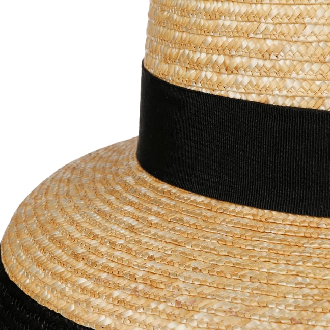 LIERYS Cappello di Paglia Mayberry Donna - Made in Italy Cappelli da Spiaggia Sole Cloche Estate Primavera/Estate - Taglia Unica Pink