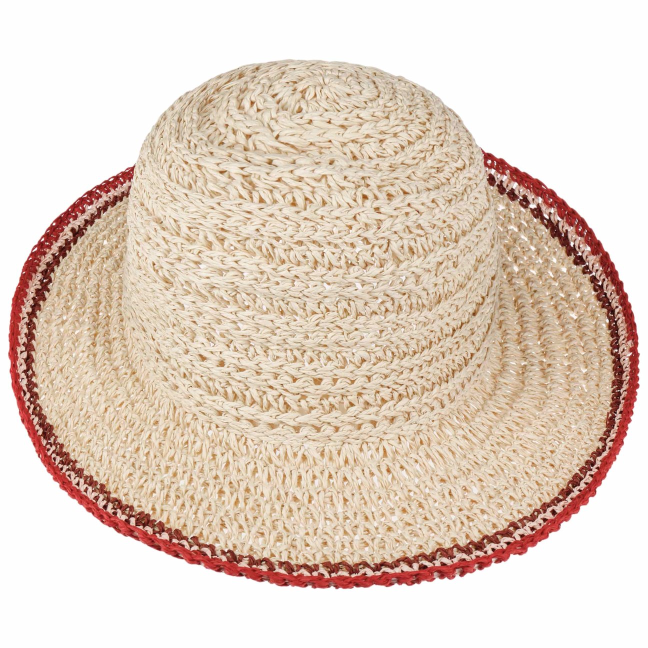 Cappello Di Paglia Lipodo Carovigno Con Corona Ventilata, Tesa 6 Cm, Unisex, Per Sole E Spiaggia