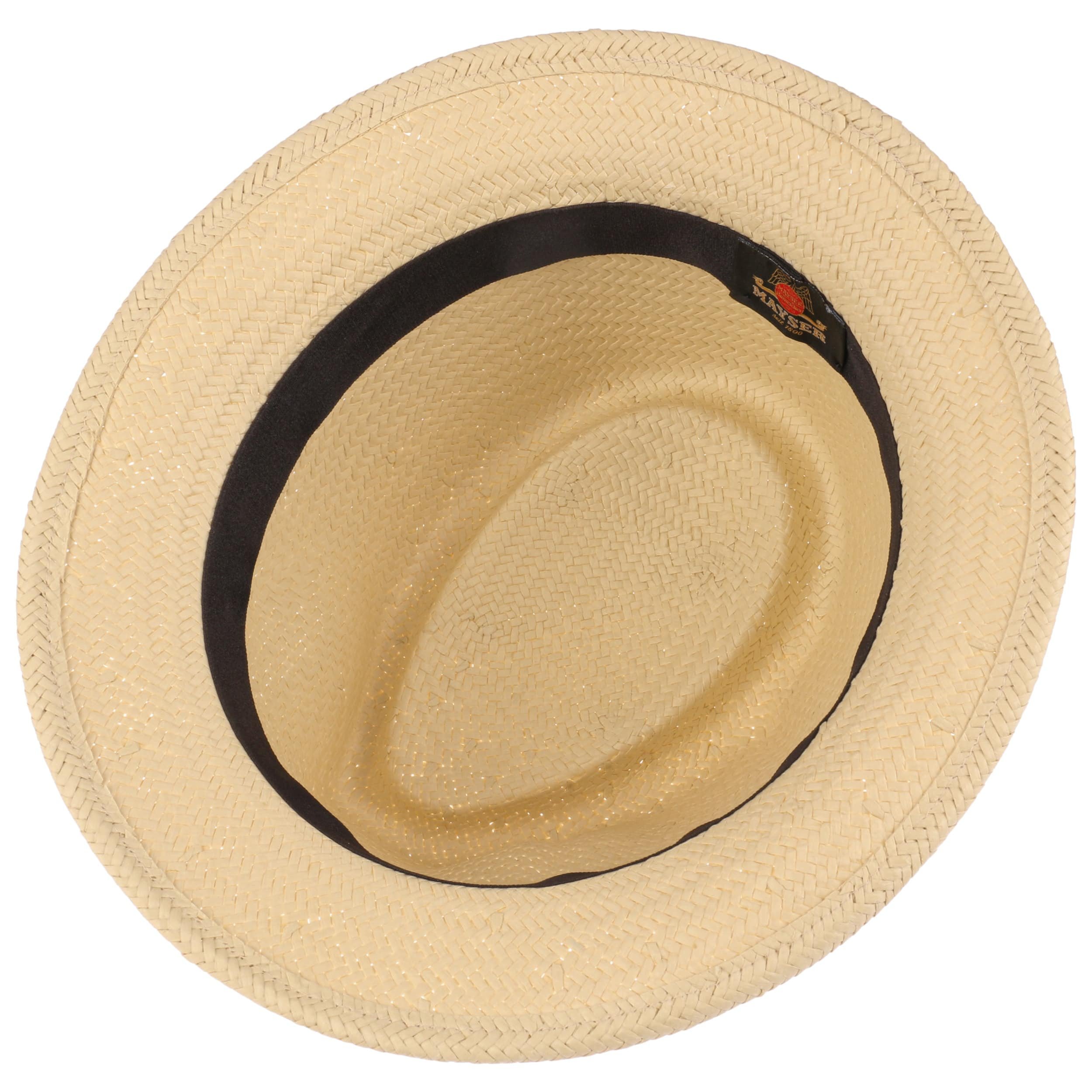 MAYSER Cappello Di Paglia Maxwell Uomo, Modello Traveller, Tesa 7.5 Cm, Corona 10.5 Cm, Made In EU, Per Spiaggia Ed Estate - 4