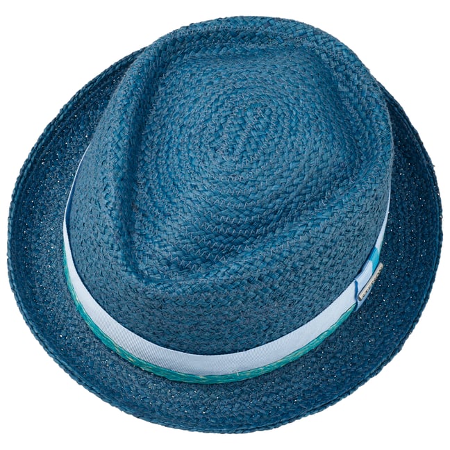 Stetson Cappello Di Paglia Toyo Con Piume - Uomo/Donna - Falda 7,5 Cm - Per Spiaggia Ed Estate
