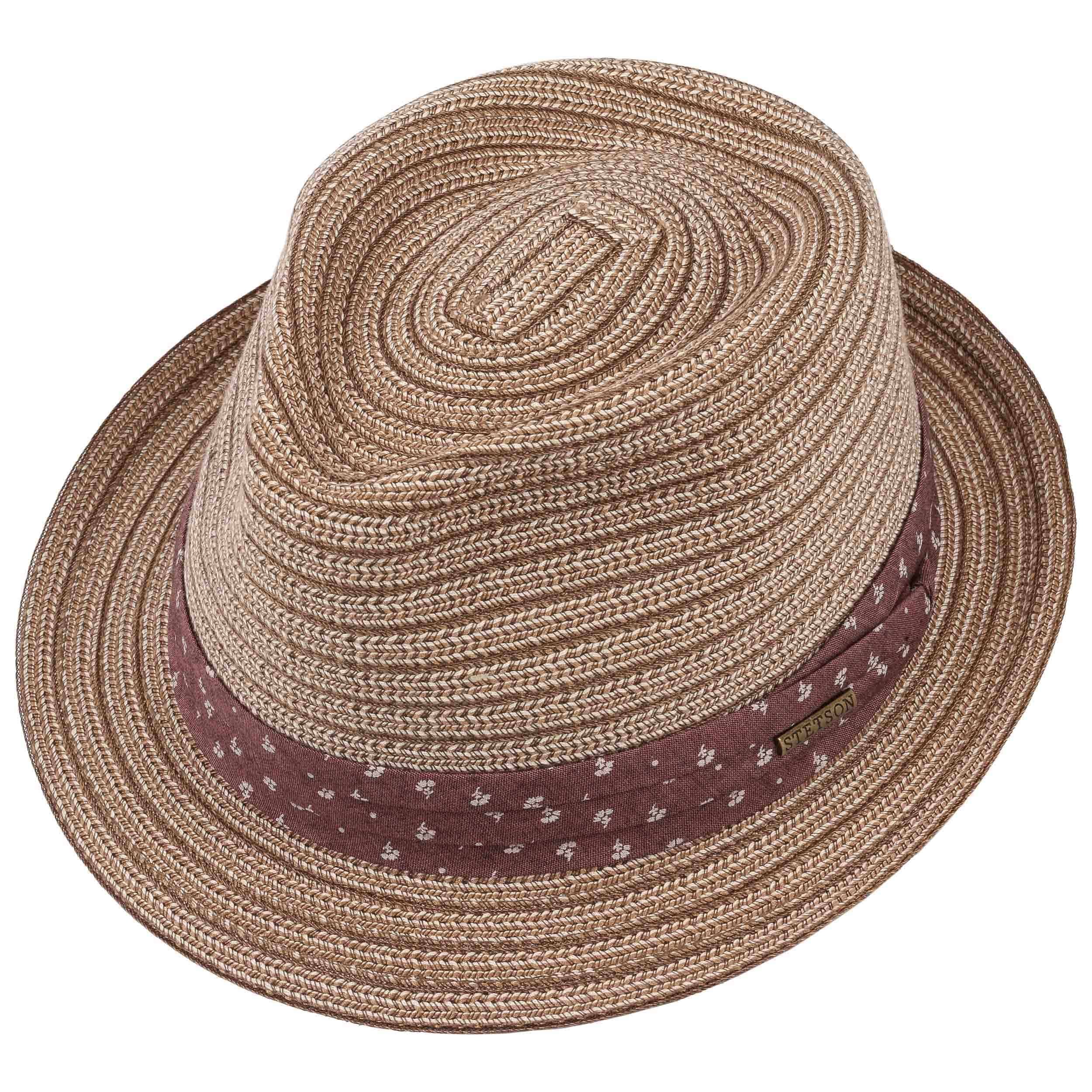 Cappello Stetson Traveller Uomo - In Cotone Con Fascia Pelle, Protezione UV 80, Per Estate E Inverno
