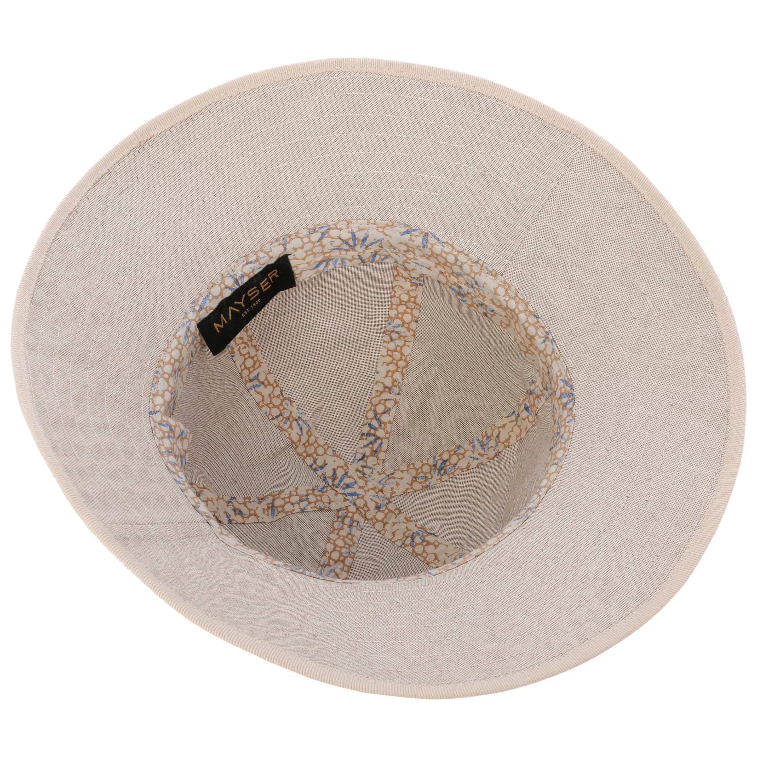 MAYSER Menton Cappello In Paglia Panama Donna/Uomo - Made The EU Protezione UV Da Sole Con Nastro Grosgrain Primavera Estate 60 Cm Natura Verde 121563841