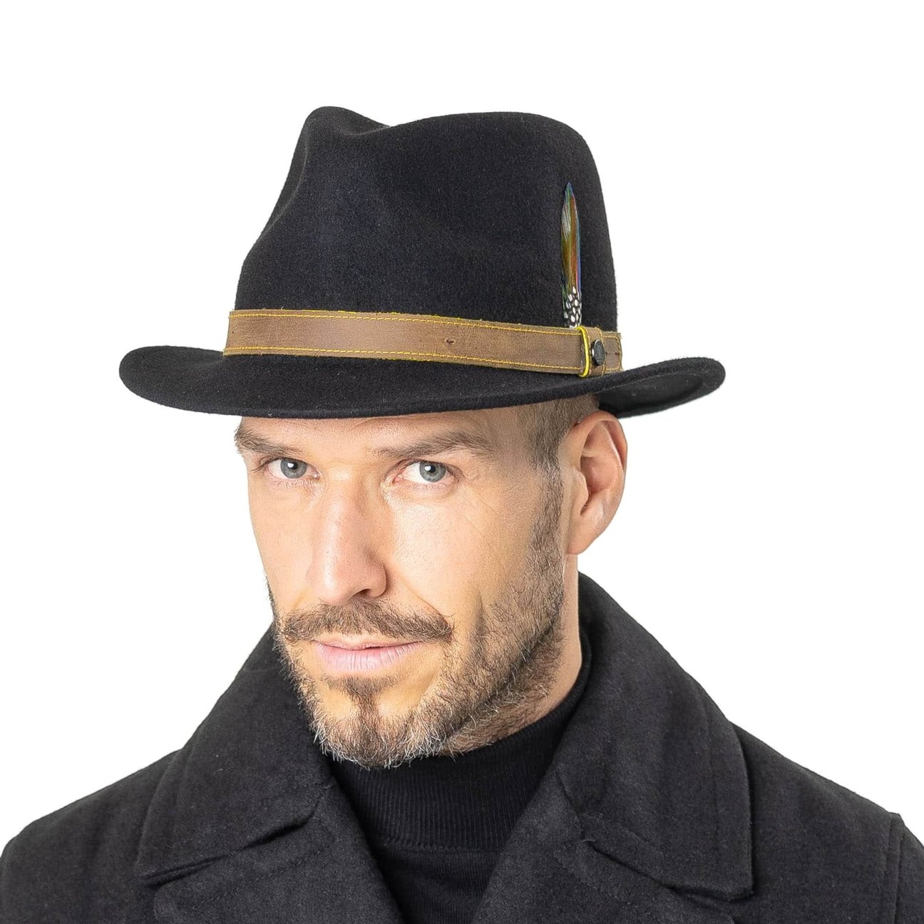 Cappello Fedora In Feltro Di Lana Solido Con Cappello Panama Church Jazz A Tesa Larga