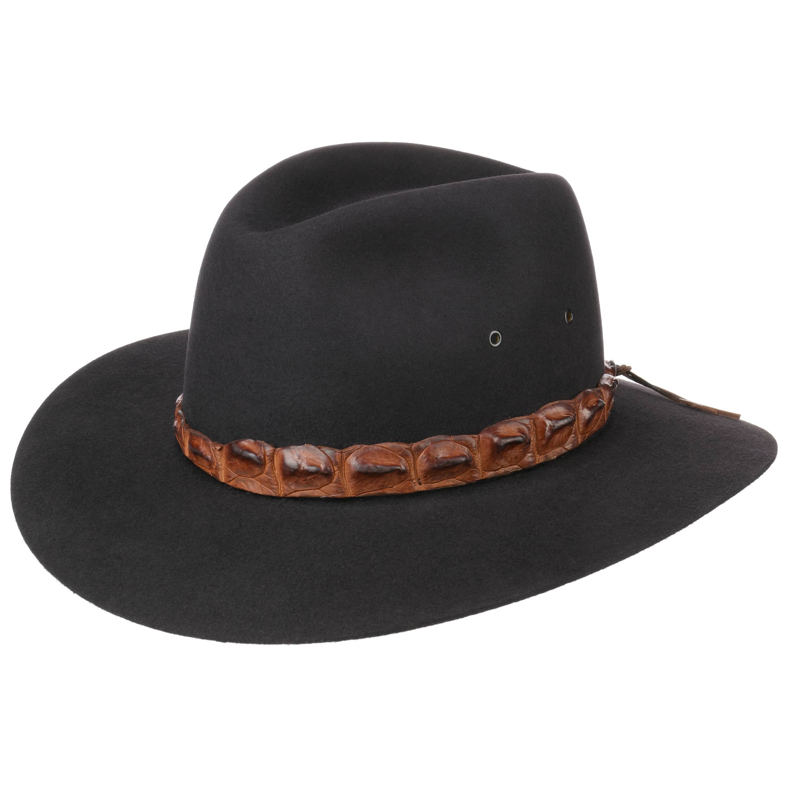 Cappello in feltro HUTTER premium nero - pura eleganza
