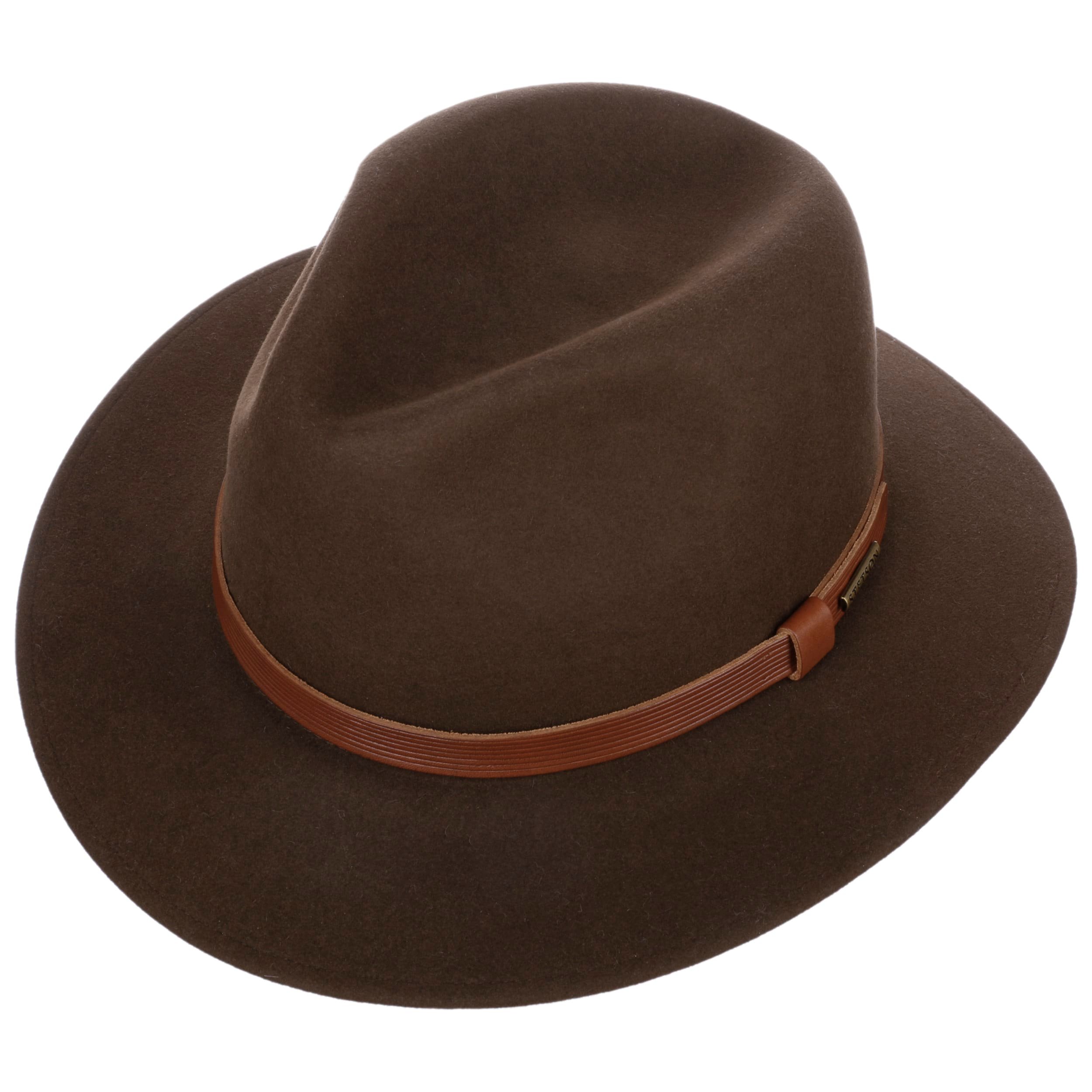 Stetson Cappello in Lana Fredericktown Fedora Donna/Uomo - Made USA Bogart di Feltro da Uomo con Fodera, Nastro Grosgrain Inverno Autunno/Inverno - XL