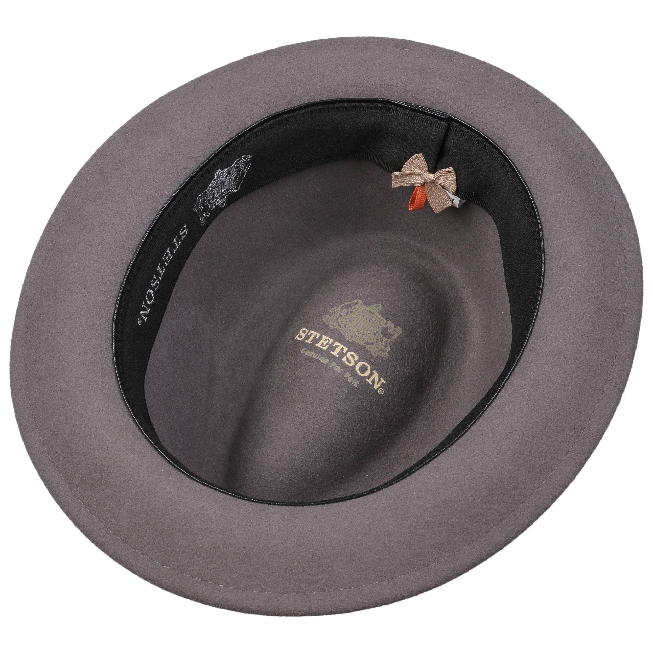 Cappello Jazz Pork Pie Charles In Feltro Di Lana - Made In Italy, Per Uomo E Donna, Tesa 4 Cm, Cupola 10 Cm