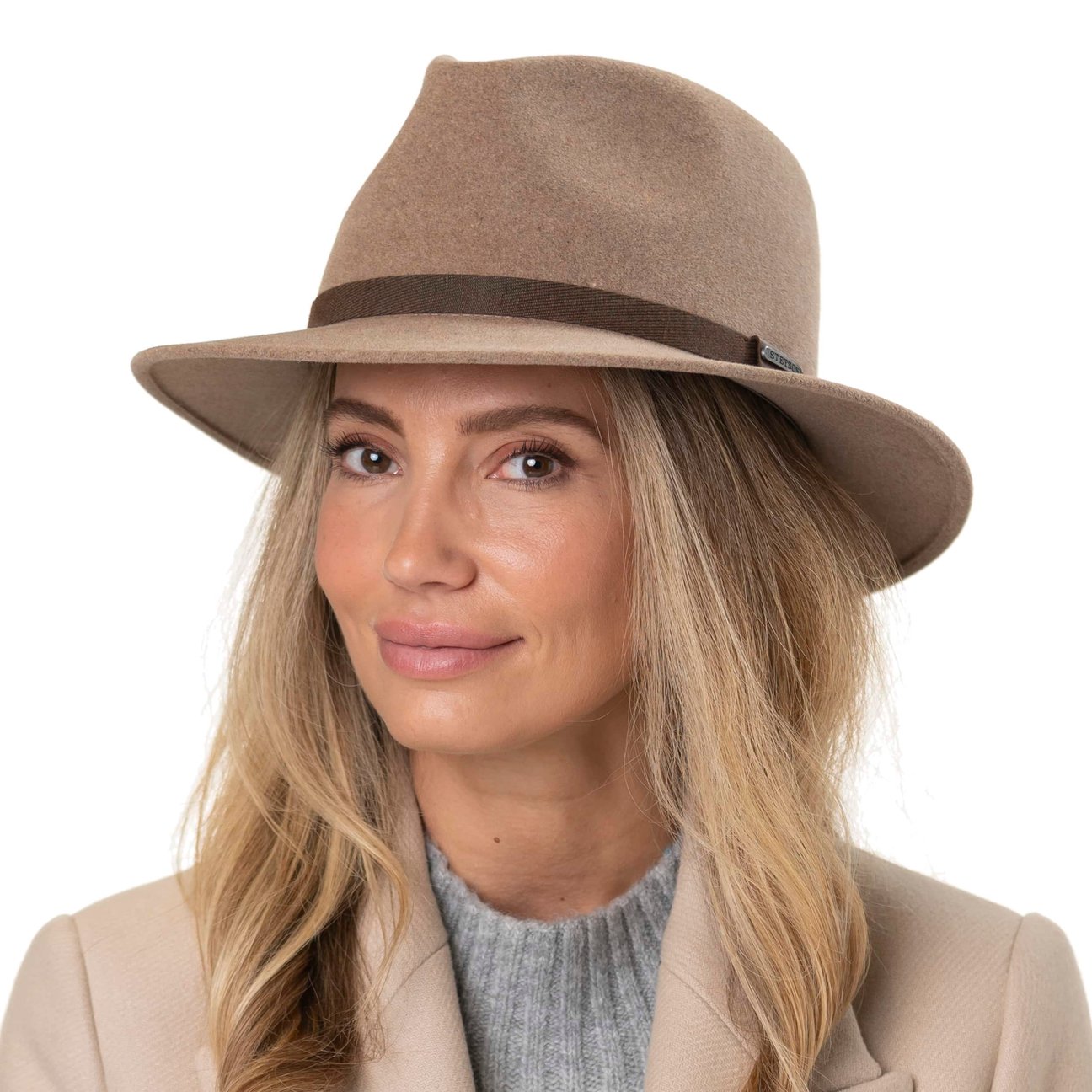 Stetson Cappello Traveller In Feltro Di Pelo Con Fascia In Pelle - Uomo - Made In EU - Idrorepellente