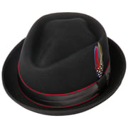 Stetson Wool Pork Pie Unisex - Pork Pie In Feltro Di Lana Made In Italy Cappello Da Uomo In Lana Vergine E Fodera In Cotone Fedora Autunno Inverno Cappello Invernale Blu Scuro 61 Cm 108175166