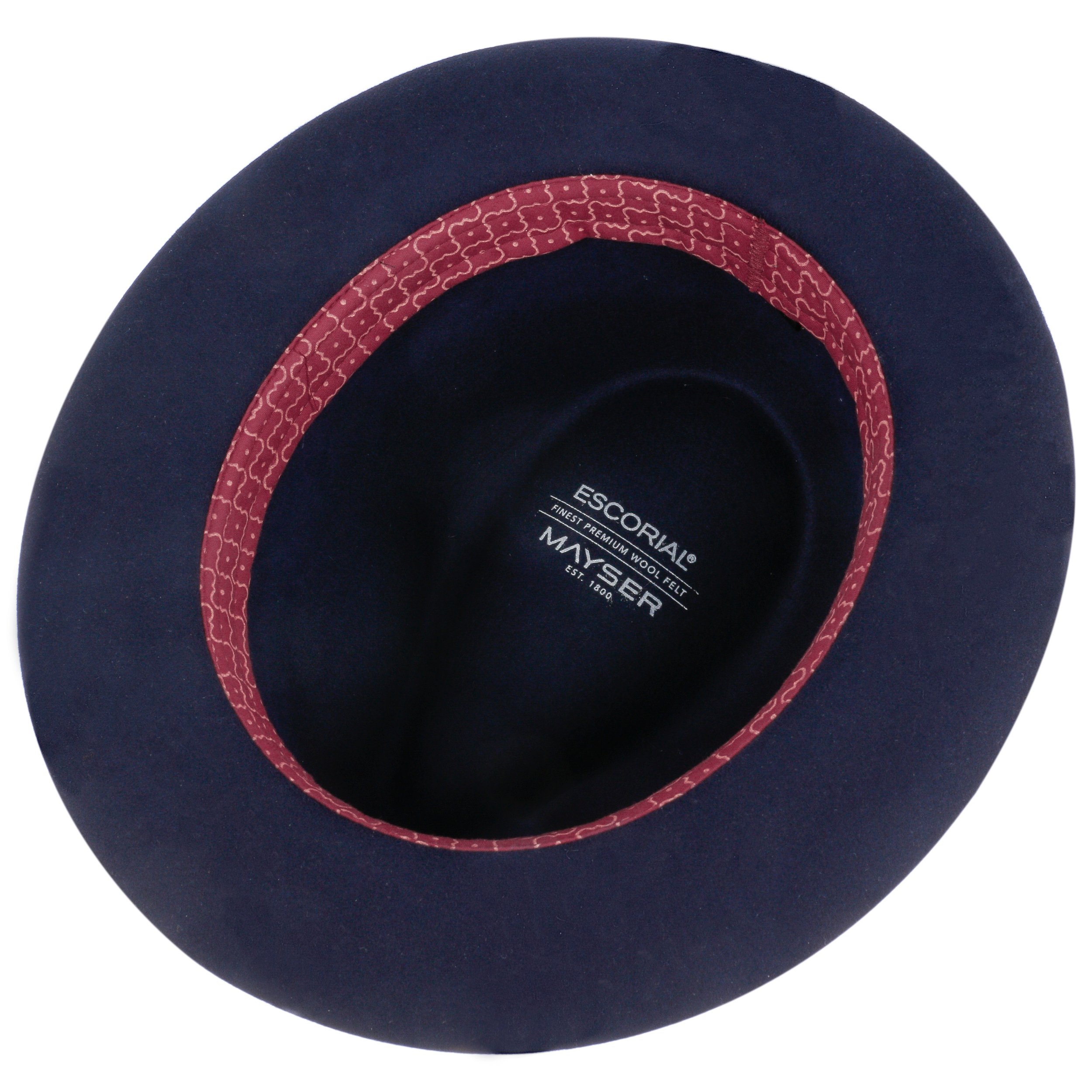 Cappello Fedora In Feltro Di Lana Per Uomo E Donna, Tesa Larga Con Fiocco E Piuma, Regolabile, Blu, Taglia Unica 58-60 Cm