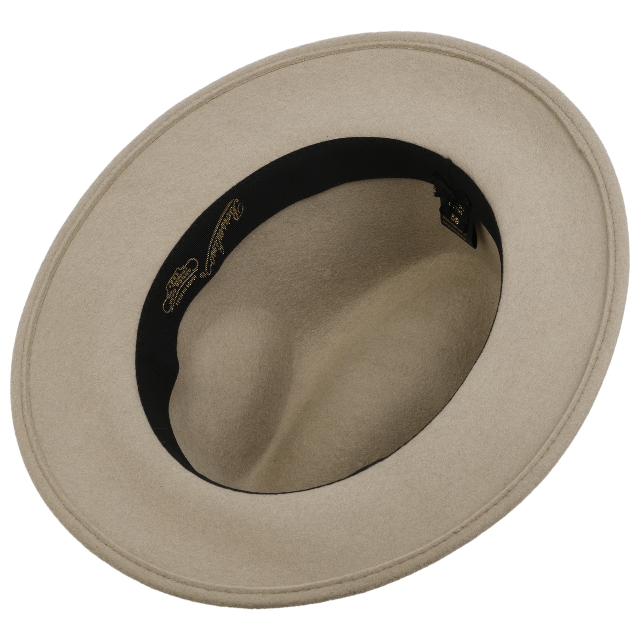 Chapeau Borsalino Traveller Gris Foncé - 100% Lapin, Imperméable, Arrollable, Fabriqué En Italie