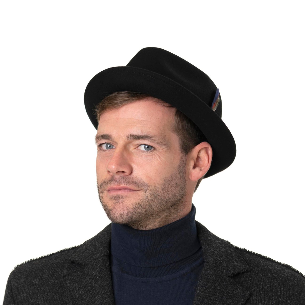 LIERYS Cappello Boater di Feltro Donna/Uomo - Made in Italy Lana con