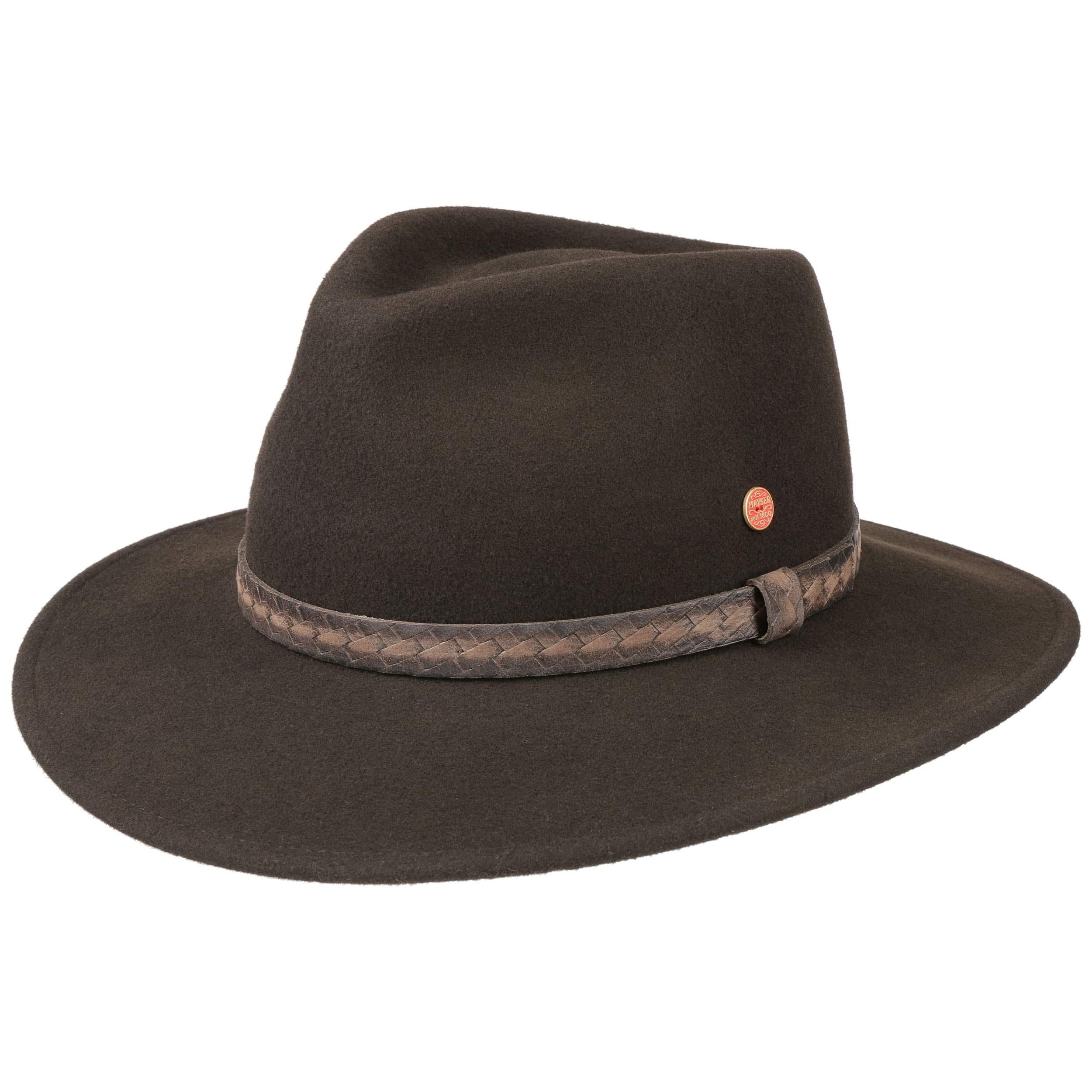 Cappello Tiroler In Feltro Di Lana Faustmann - Classico, Con Tre Punte, Per Trekking E All'aperto