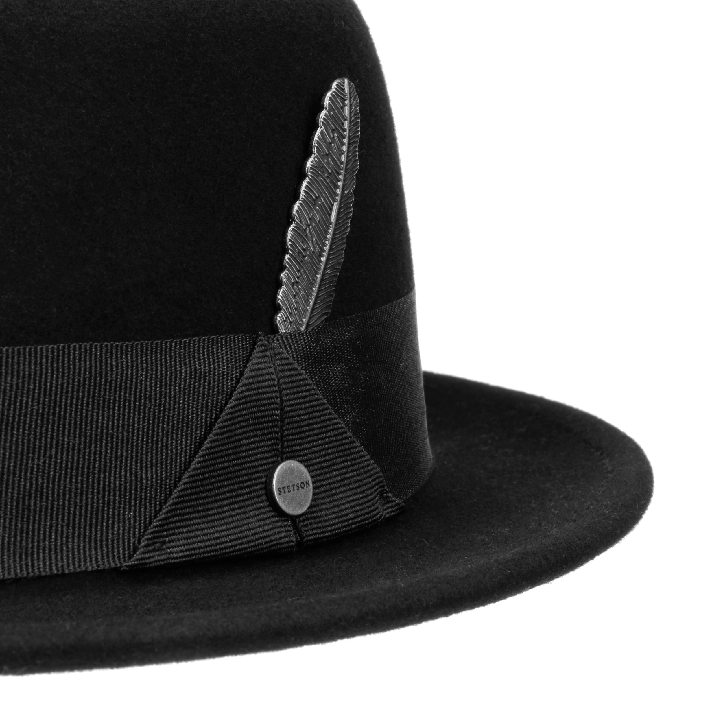 Stetson Cappello Pork Pie In Lana Uomo – Autunno/Inverno Con Fascia In Pelle, Idrorepellente E Pieghevole