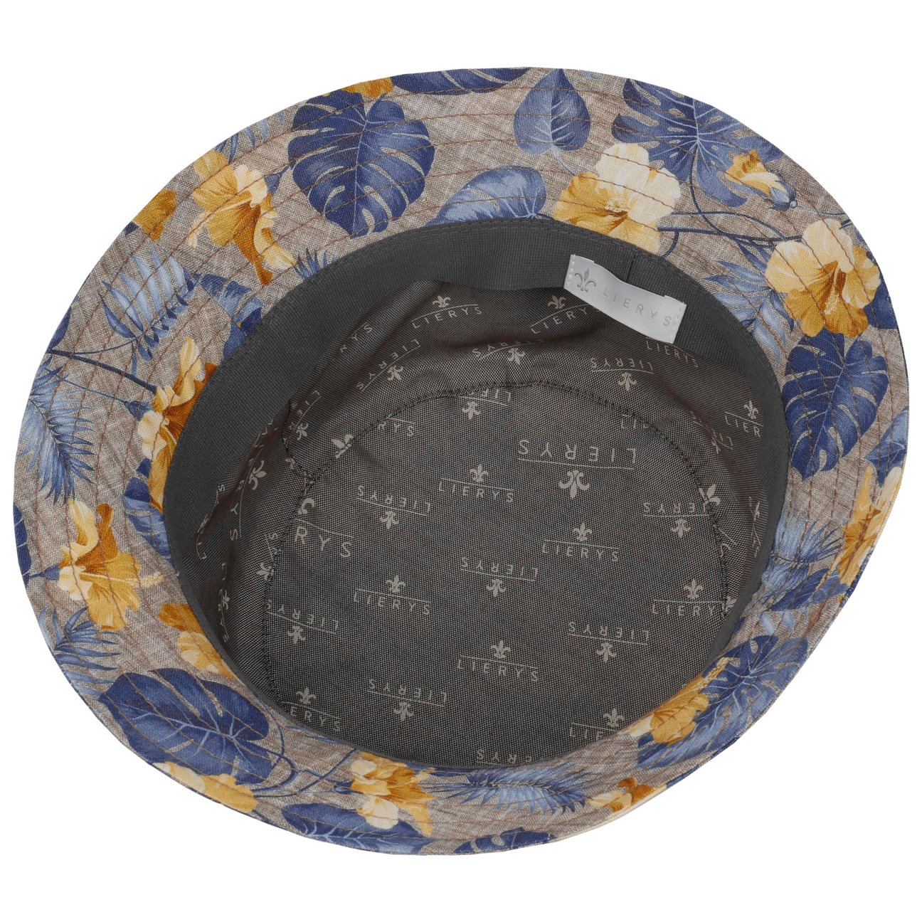 Cappello Pork Pie In Tessuto Lierys, Made In Italy, Con Fodera, Per Donna E Uomo, Primavera/estate