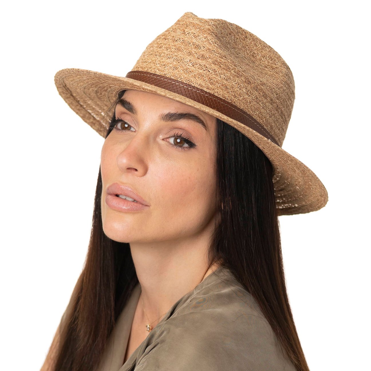 Stetson Cappello In Rafia Decato Traveller Uomo/Donna - Da Sole Estivo Giardiniere Primavera Estate Xl 60 61 Cm Natura 121621317