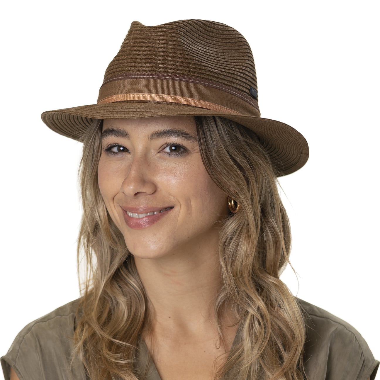 Di Lino LIPODO Cappello Di Tessuto Checked Loop Donna Made In