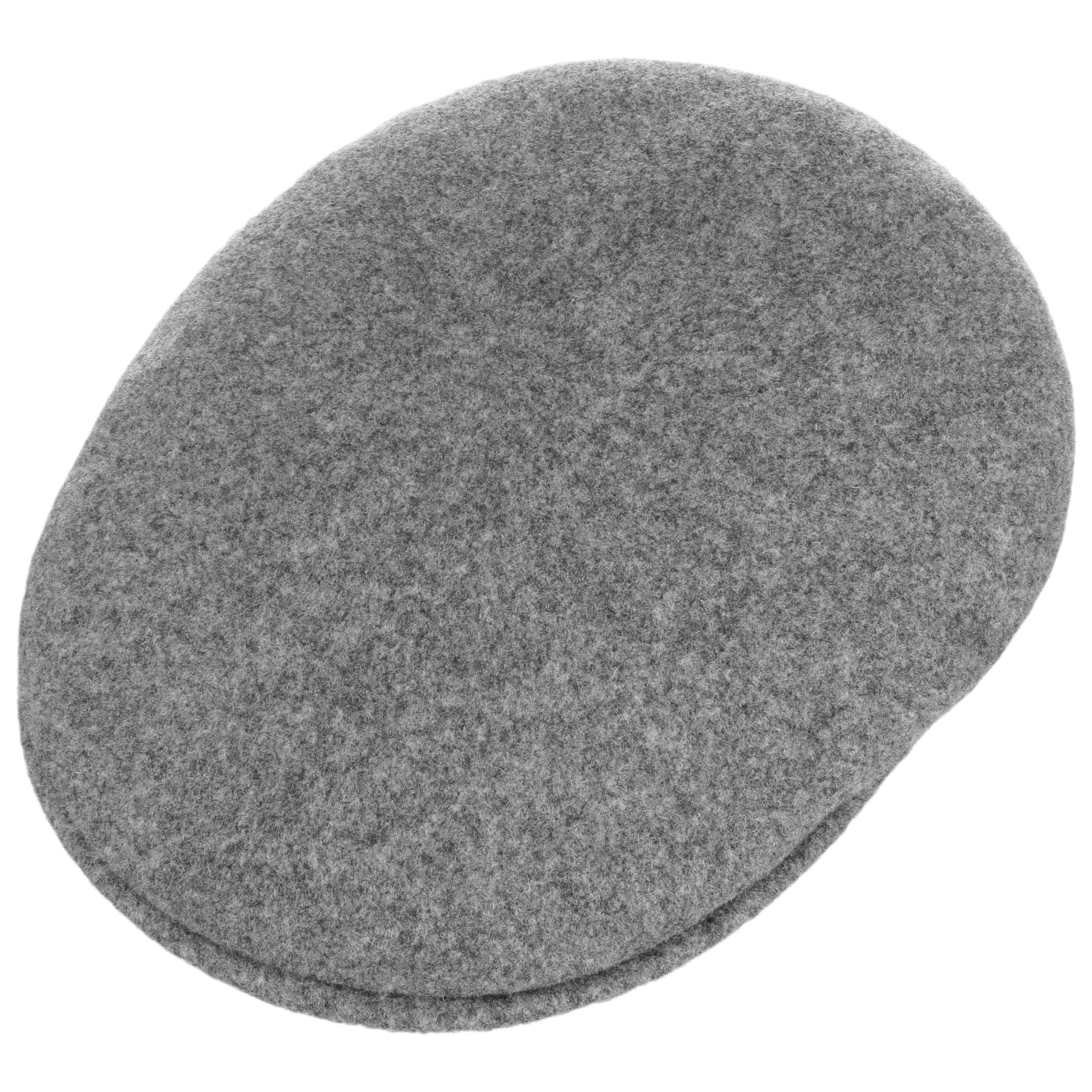 Kangol 504 Flexfit Coppola Uomo - Cappello Piatto Cappellino in Lana con Visiera Autunno Primavera Inverno Estate Estate/Inverno - S/M (54-57 cm) Nero