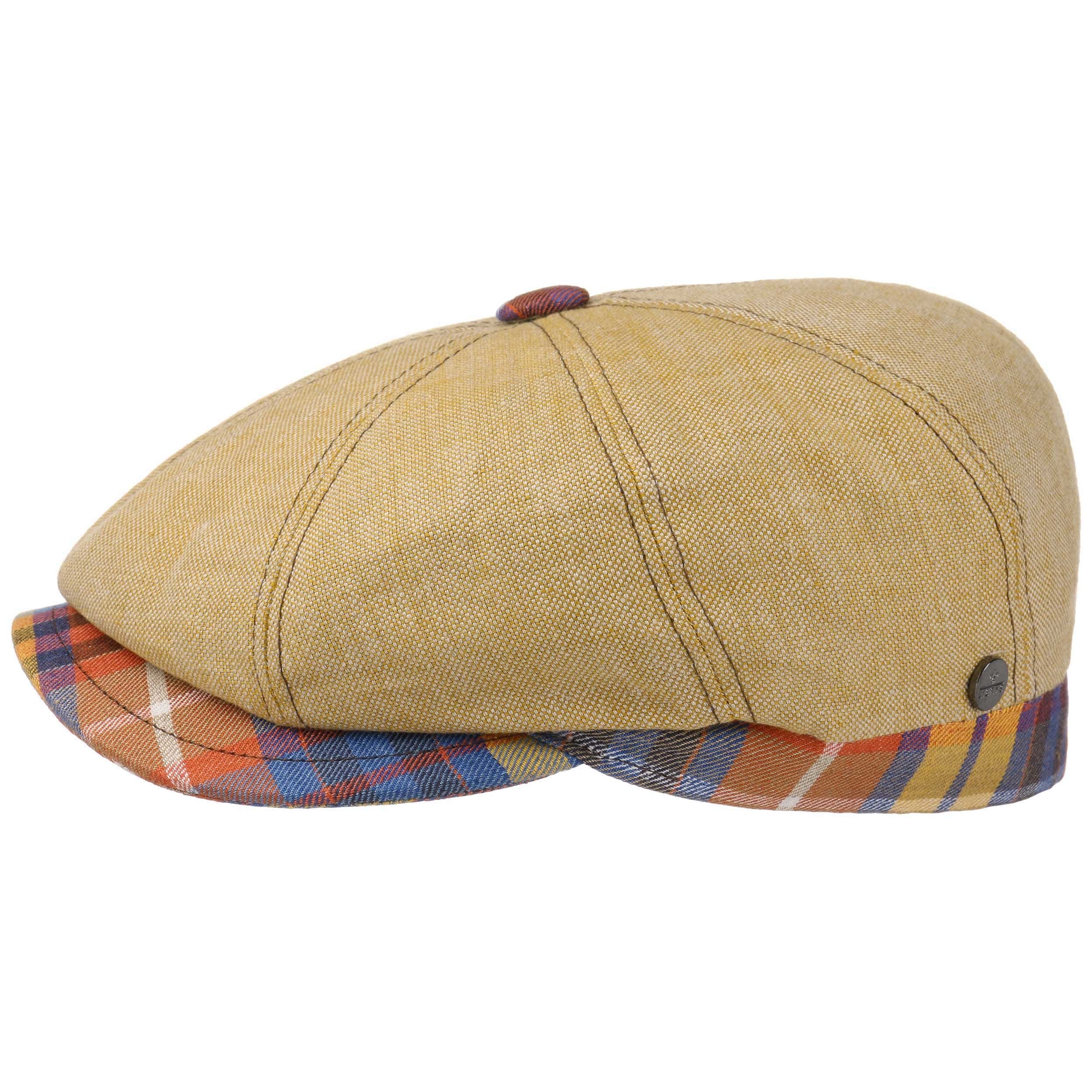 Coppola Lierys In Lino Con Visiera In Pelle – Berretto Estivo Uomo Modello City Bic, Made In Italy