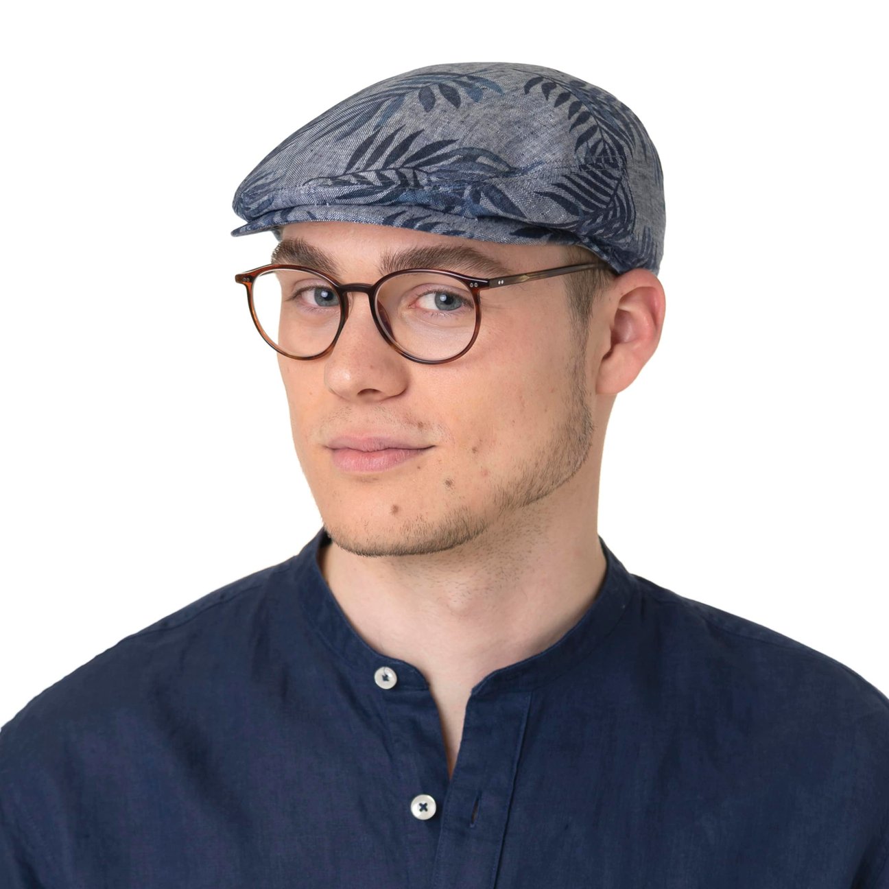 Cappello Piatto Con Visiera E Fodera Coppola Cotone Viscosa - 10