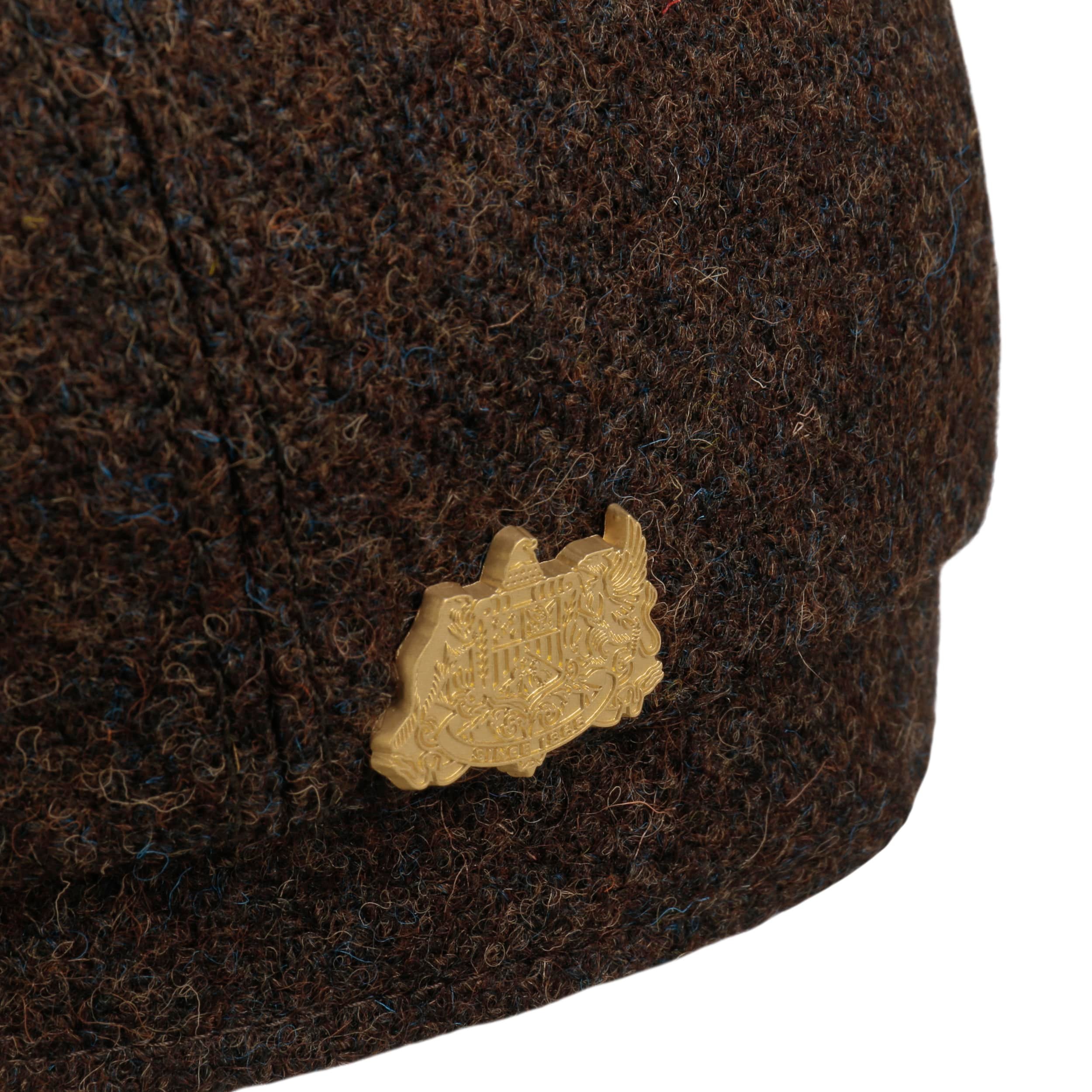 Coppola Stetson Kent Check Harris Tweed Uomo – Berretto Piatto In Lana Made In EU, Fodera Cotone, Autunno Inverno