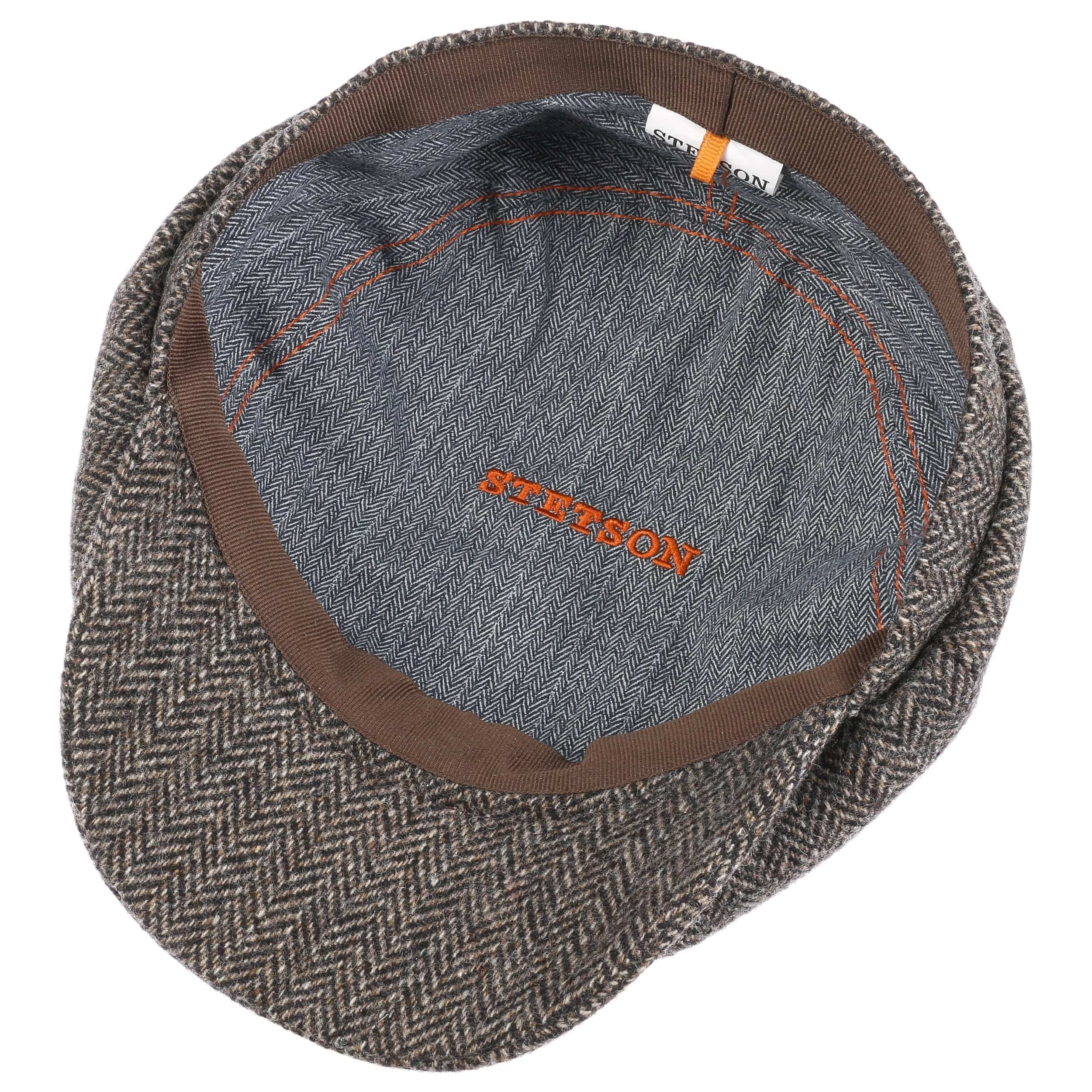 con Fodera in Cotone Coppola da Uomo Stetson Hatteras Classic Wool Berretto  con Visiera Autunno/Inverno Cappello Maschile con Motivo a Spina di Pesce  lencicol Uomo Abbigliamento