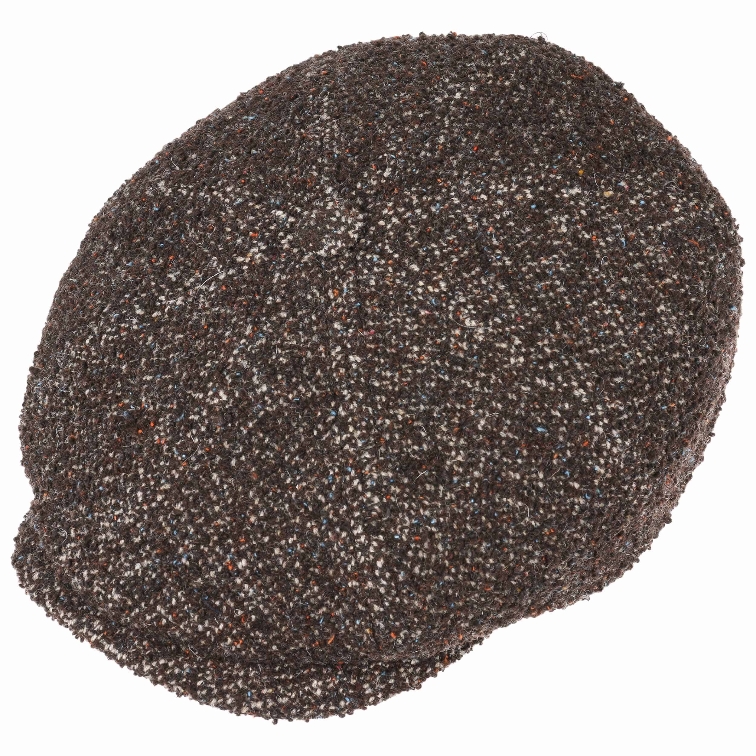 Stetson Coppola Hatteras Colour Dots Uomo - Made in The EU Cappellino Lana Berretto Piatto con Visiera, Fodera Inverno Autunno/Inverno - 55 cm Nero