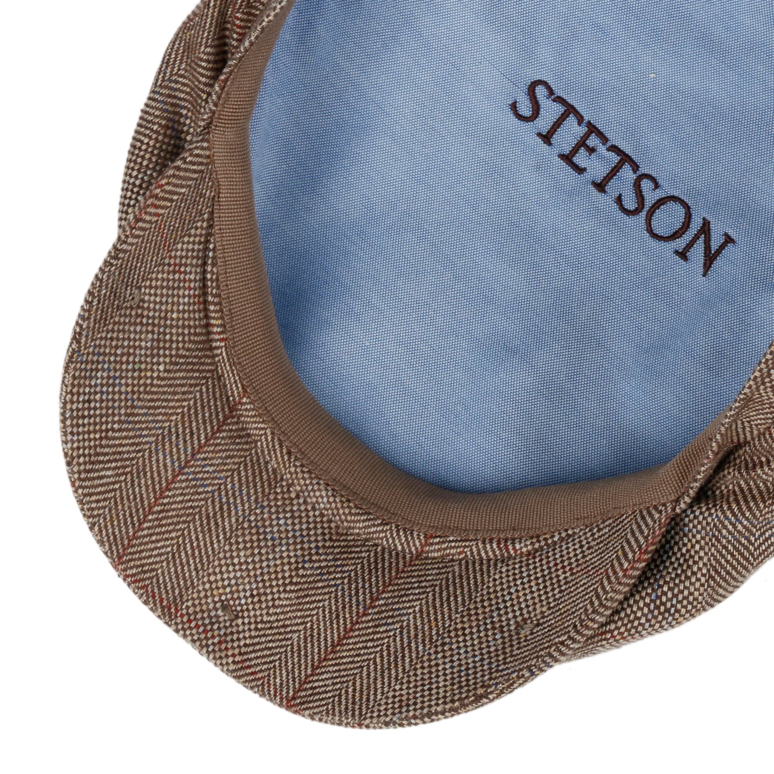 Stetson Coppola Brinkley Driver Uomo - Made in The EU Cappello Piatto con Visiera Estate Primavera/Estate - 58 cm Blu-Melange