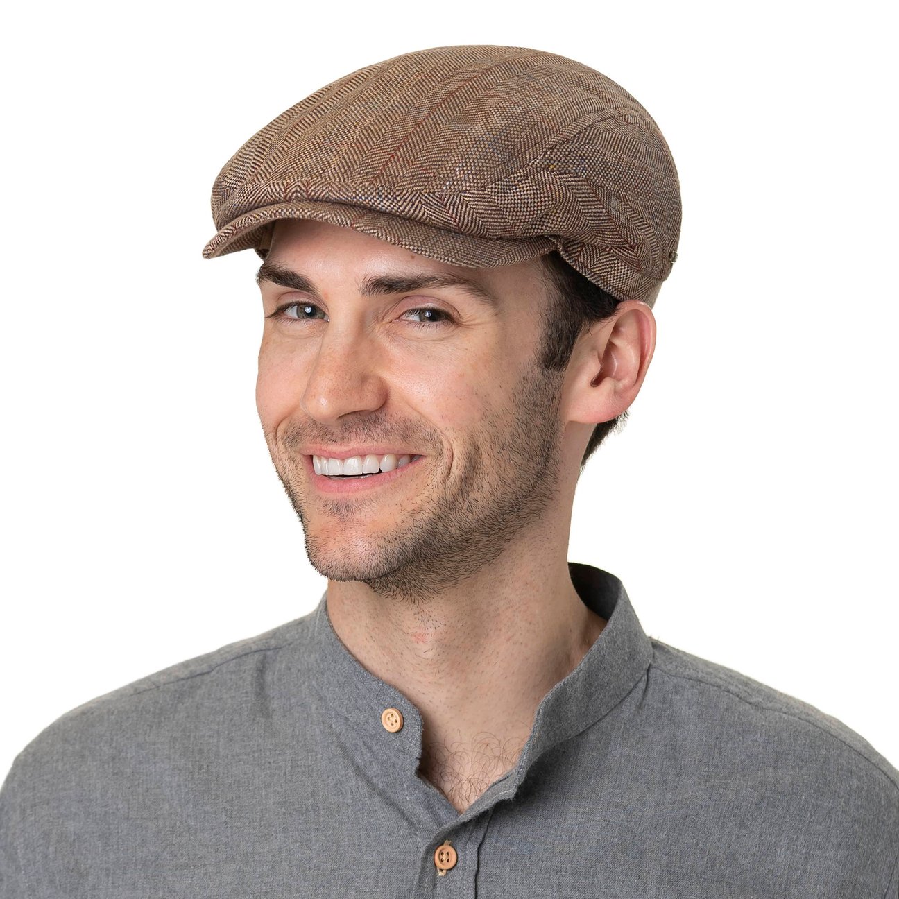 Coppola Stetson Pascoli Driver Uomo - Berretto Piatto In Seta Con Visiera - Made In EU - Protezione UV 40, Fodera In Cotone, Ideale Per Primavera/Estate