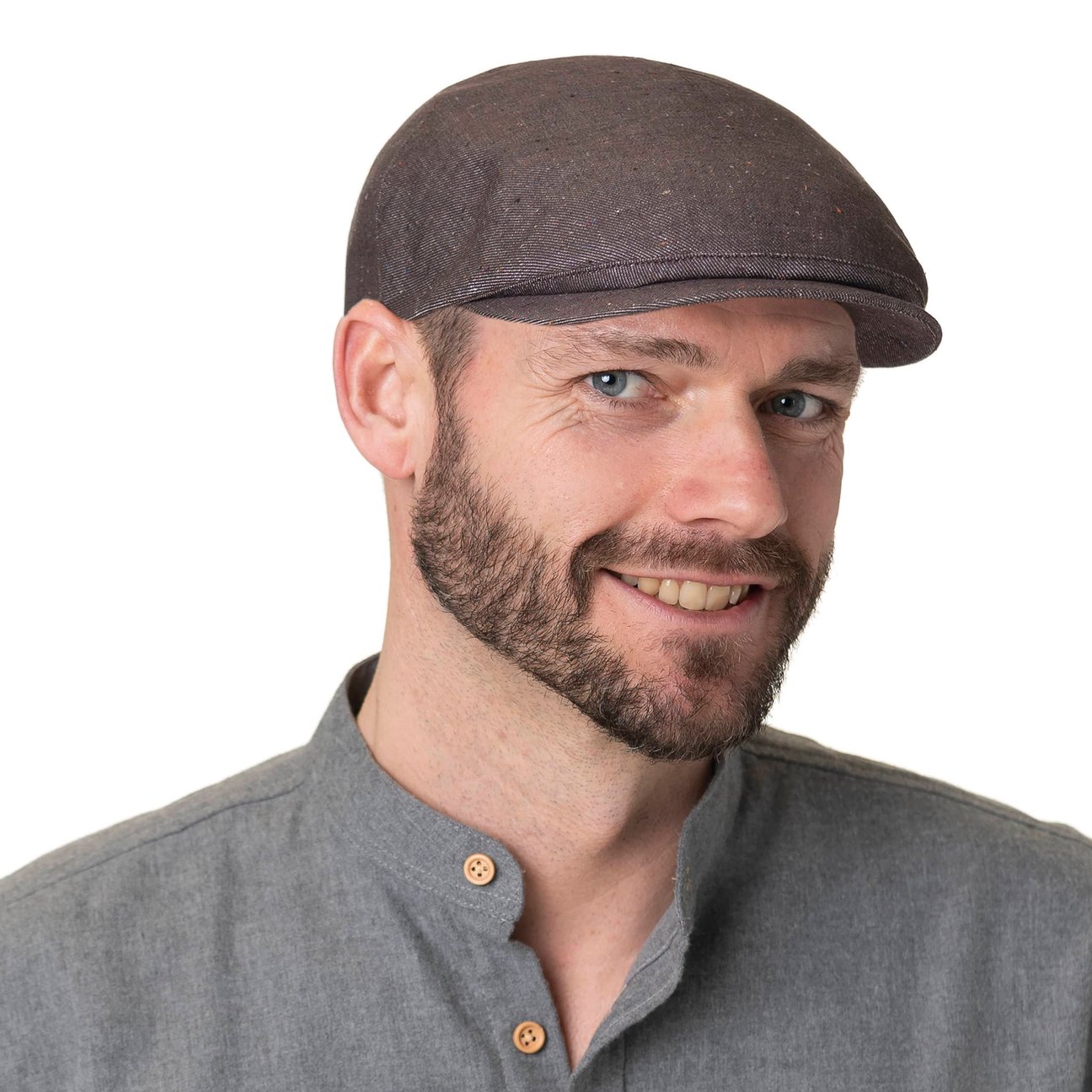 Coppola Mayser Paquito Cotton - Cappello Piatto Unisex Made In EU Con Visiera