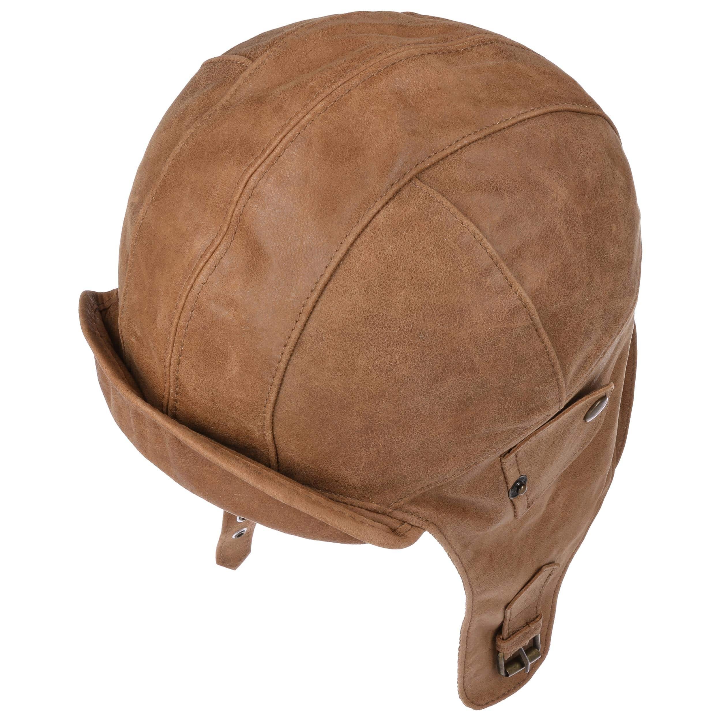 Stetson Cuffia Aviatore Leadville Uomo - Made In Germany, Cotone E Lino Con Visiera In Pelle