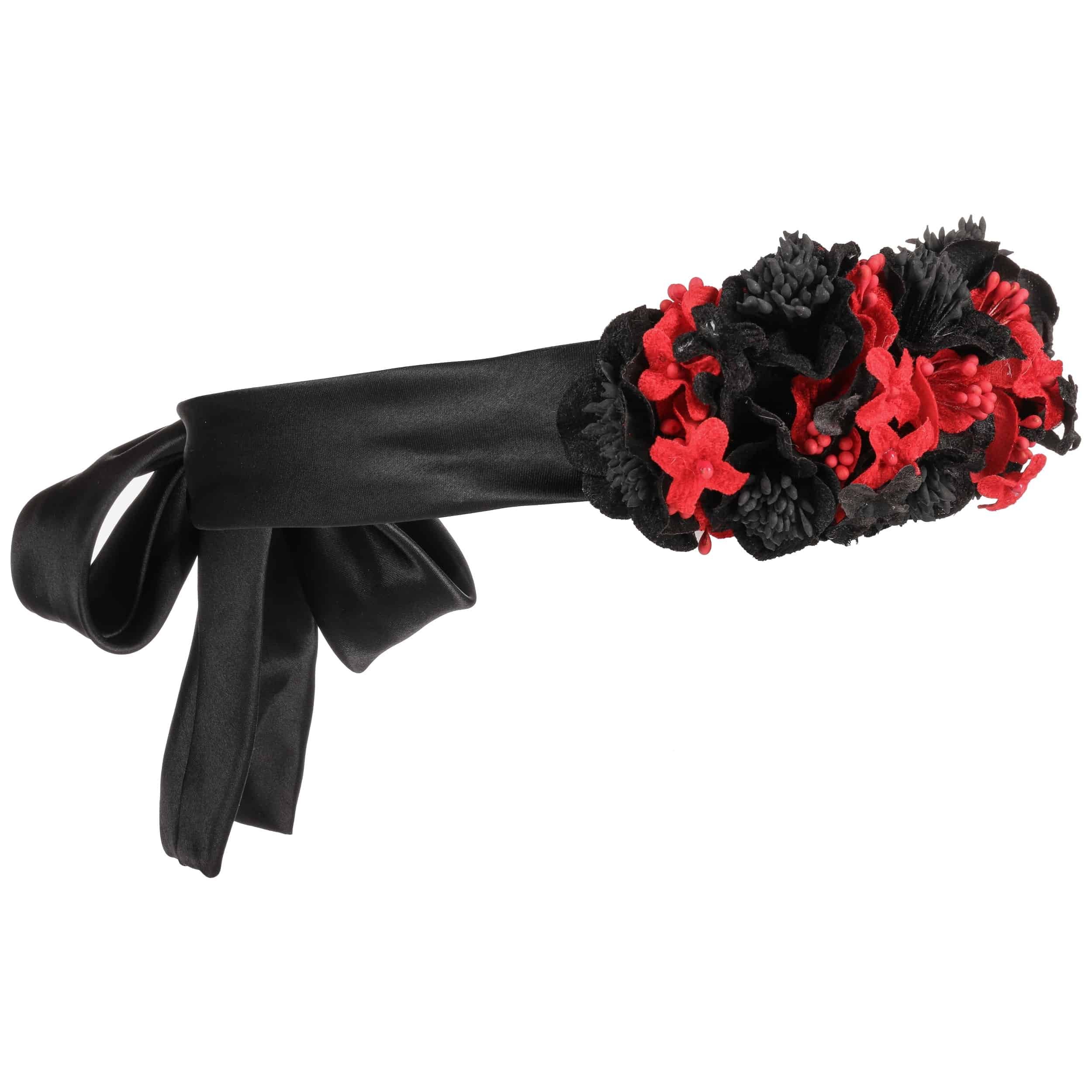 Gulili Fascia per capelli in velluto rosso per ragazze con