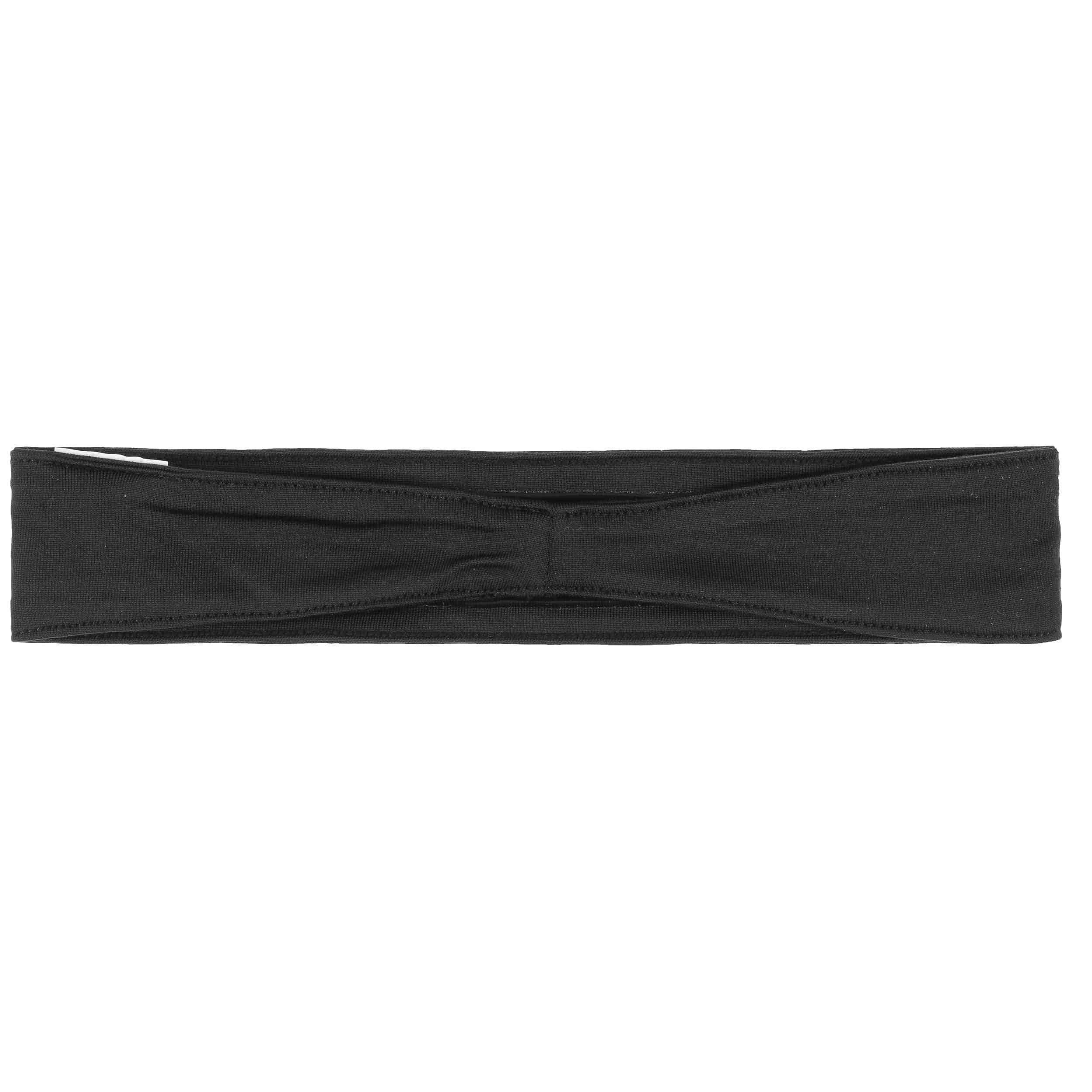 HKM Fascia Per Capelli Amanda - Imbottita Con Cristalli - Pelle Di Qualità - Colore Nero/Blu Navy