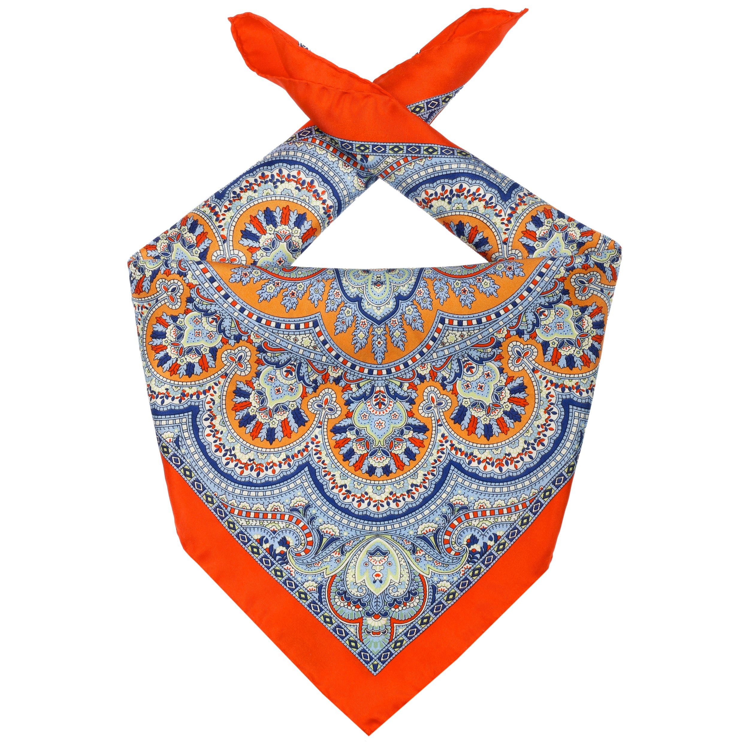 Foulard En Soie Fine Cachemire Roeckl 53x53 Cm - Accessoire Élégant En Soie Avec Motif Cachemire | Écharpe Légère Été