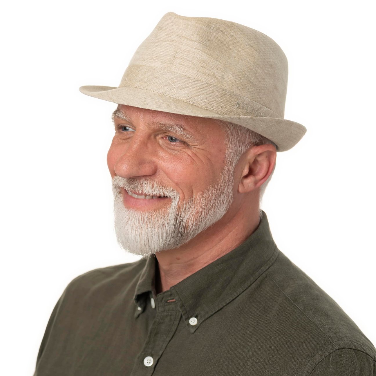 Cappello Trilby In Lino Stetson Geneva - Made In Italy, Protezione UV, Per Uomo E Donna, Estate/Primavera