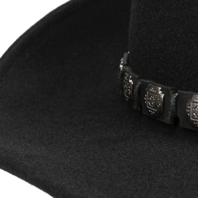 Cappello Stetson Hackberry - Western In Feltro Di Lana, Fascia Pelle, Impermeabile, Taglia Unica - Foto 3