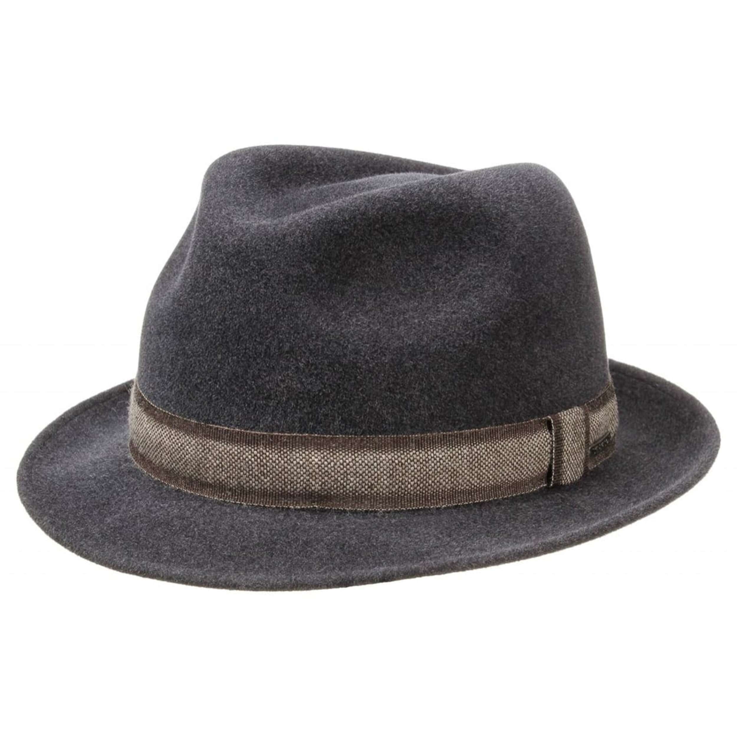Stetson Cappello Traveller In Feltro Di Pelo Con Fascia In Pelle - Uomo - Made In EU - Idrorepellente