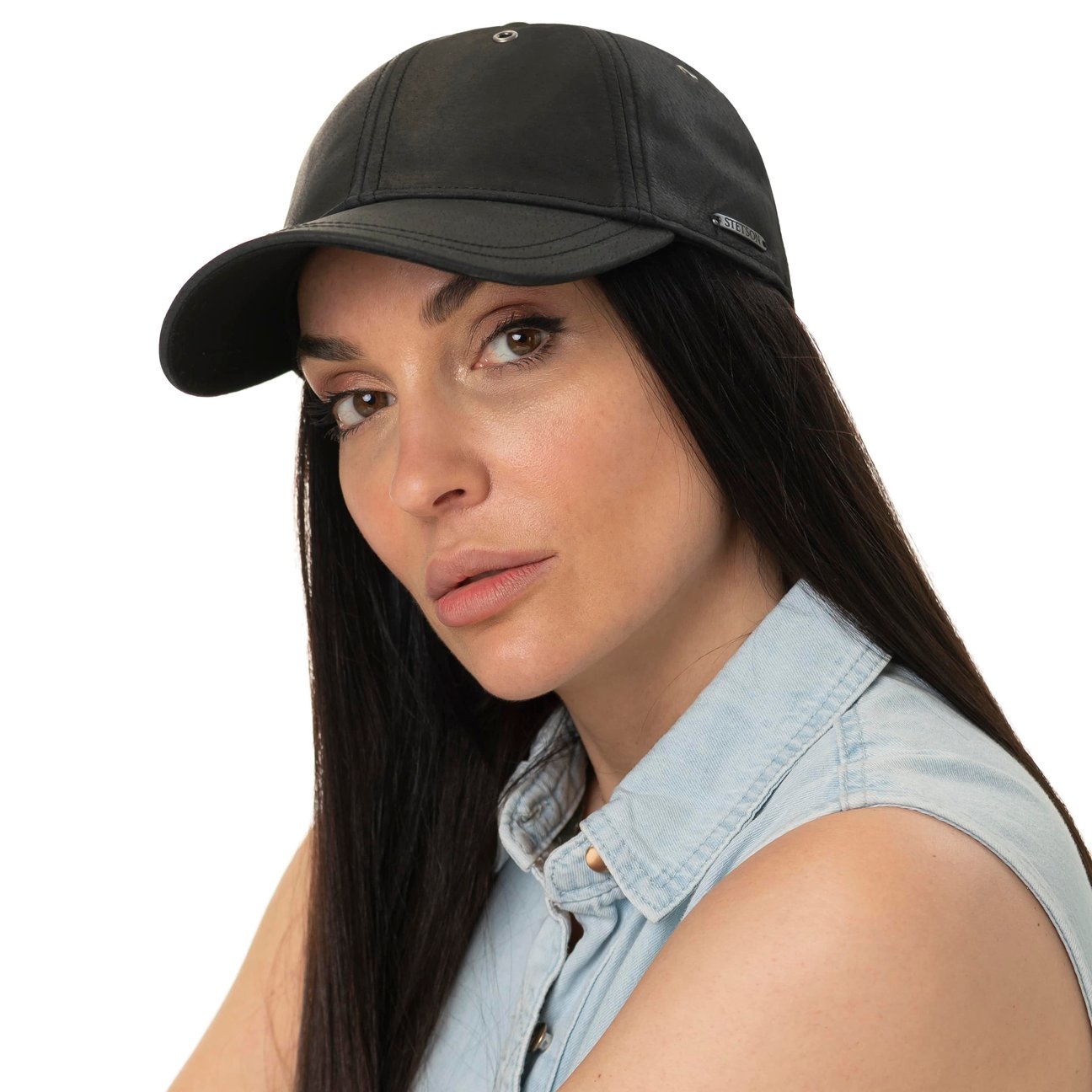 Kippah In Pelle Ebraica - Diametro 16 Cm - Colore Grigio Chiaro - Per Uso Quotidiano E Feste