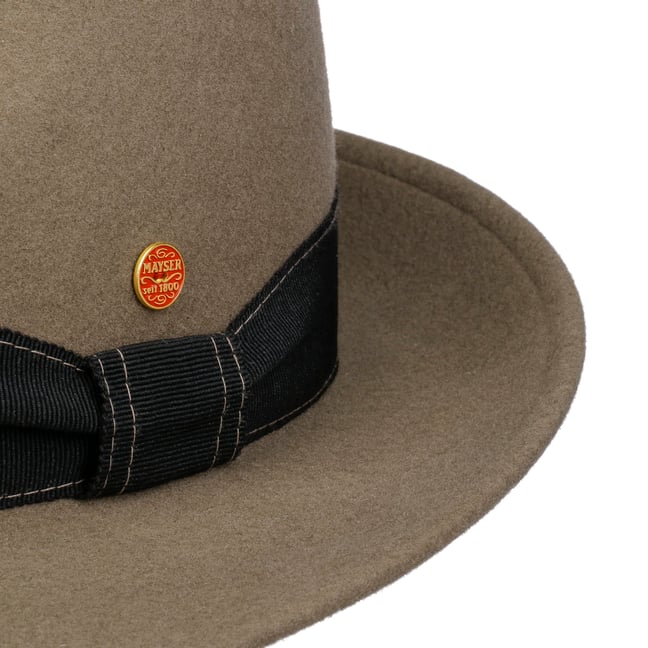 Cappello Fedora Uomo Cappello Trilby/Fedora Gladwin Bond In Lana 100% - Colore Cammello, Fatto A Mano, Con Fascia, Unisex Cappello Fendi