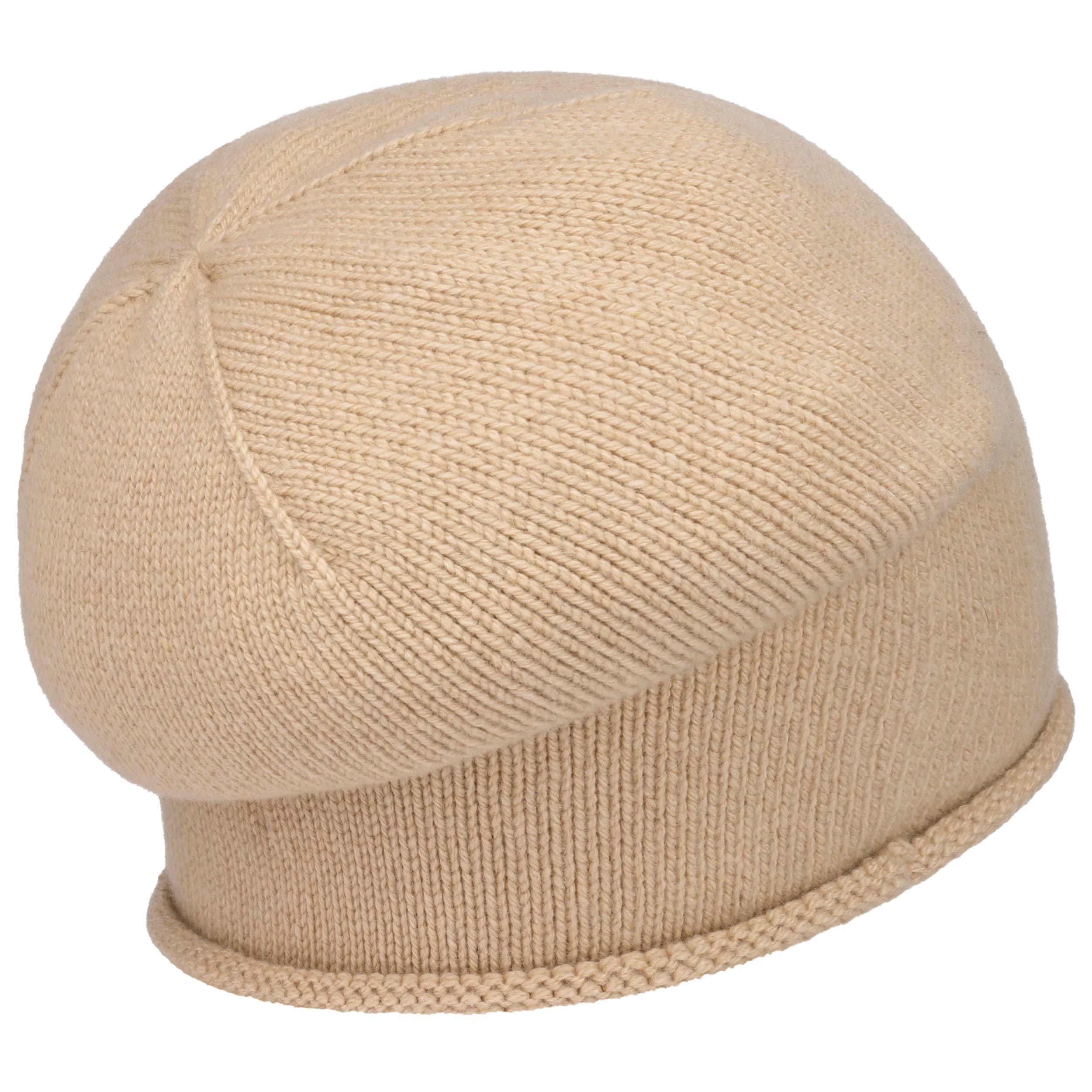 LIERYS Berretto In Misto Cachemire Merino Rigato, Modello Oversize, Lavorato A Maglia, Made In Italy, Taglia Unica 55-62 Cm, Beige E Colori - 3