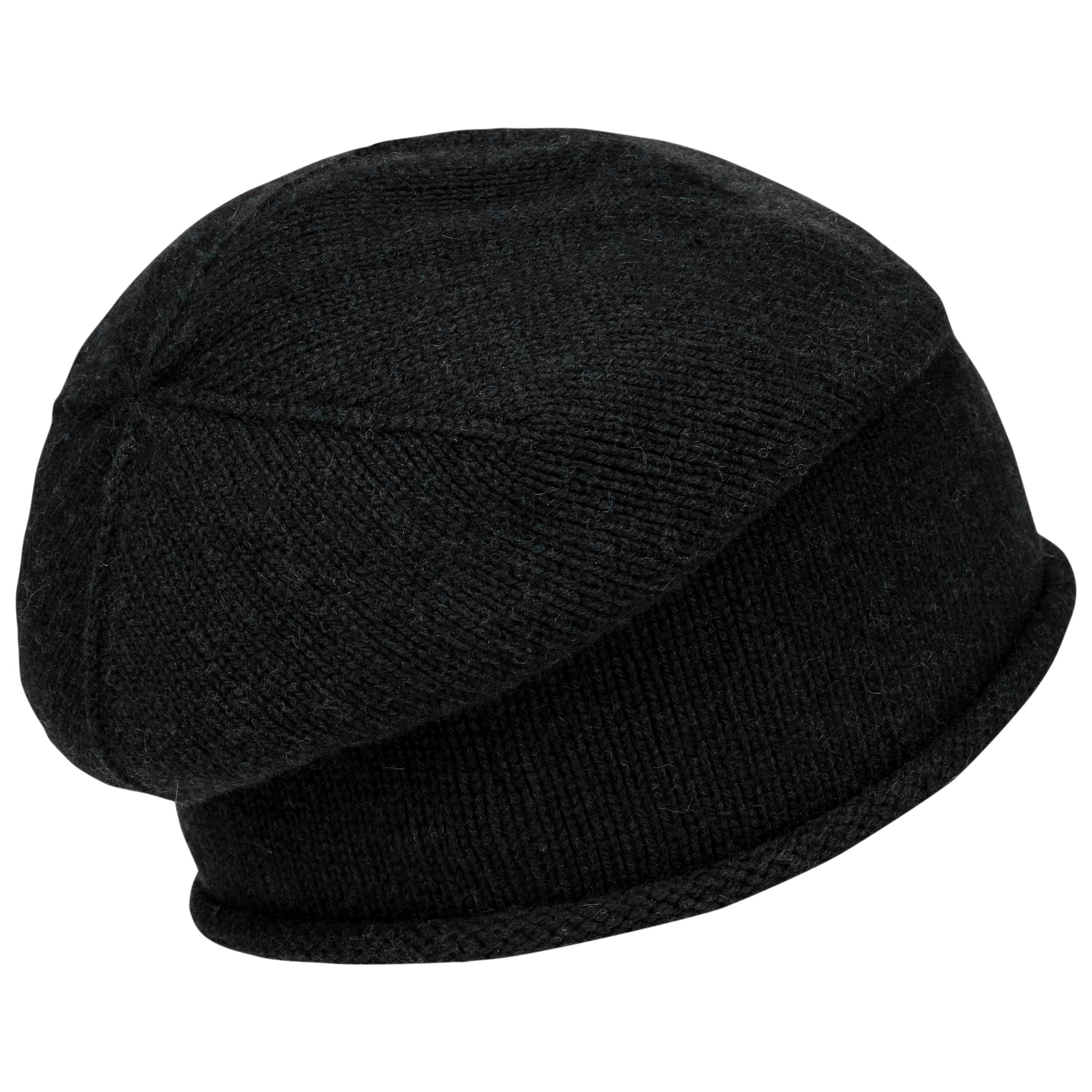LIERYS Berretto Block Stripes Merino Donna/Uomo - Made in Germany Beanie Invernale Lavorato a Maglia con Risvolto, Risvolto Inverno Autunno/Inverno - Taglia Unica Senape