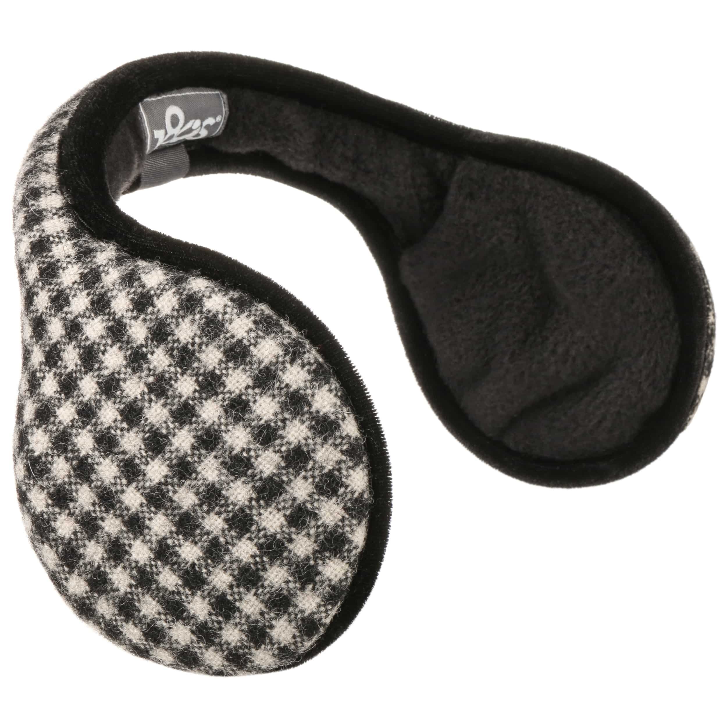 Paraorecchie In Pile Reversibile Bianco E Nero, Regolabile Per Donna, Sci E Inverno