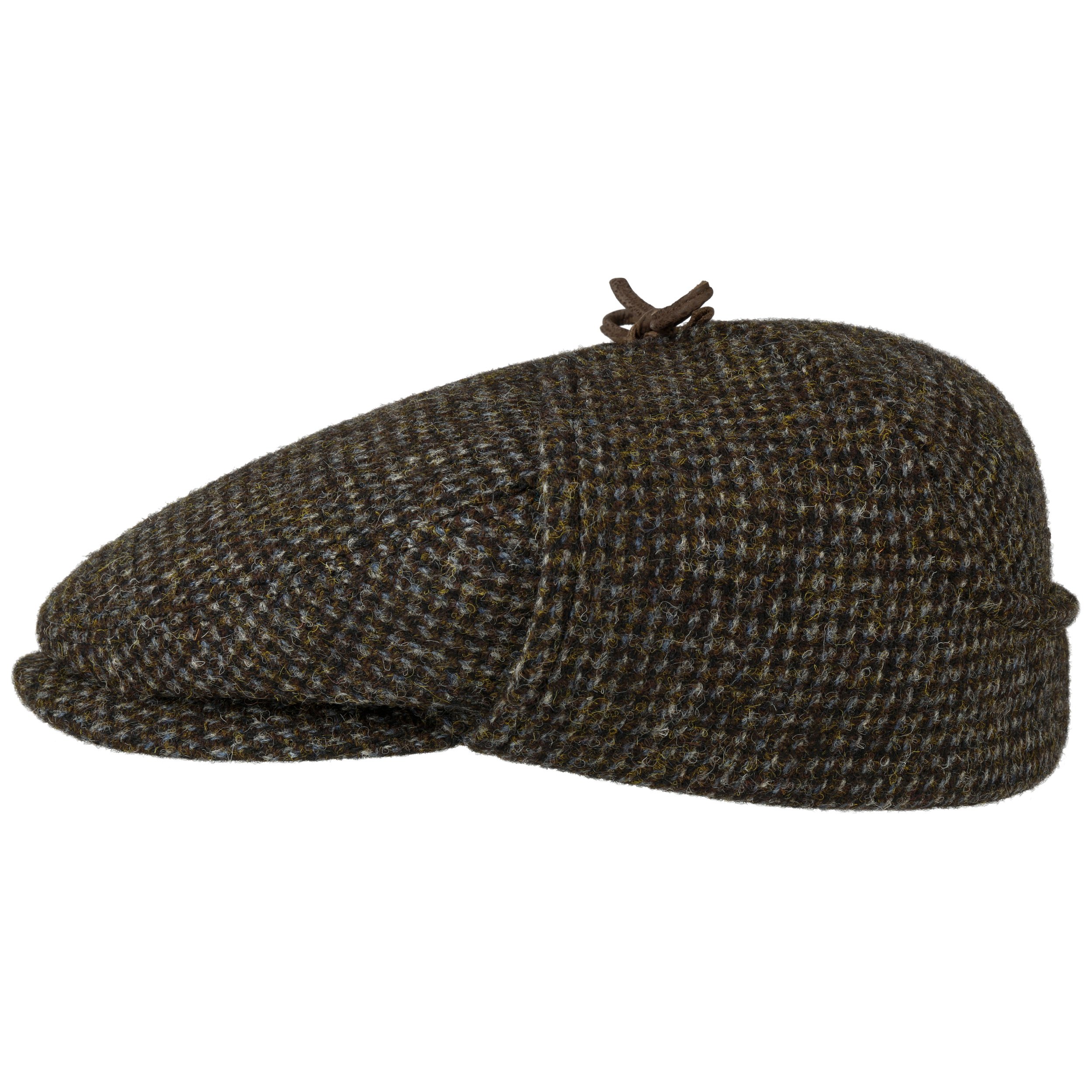 Stetson Coppola con Paraorecchie Old Cotton Uomo - cap Berretto Piatto Visiera, Fodera, Fodera Autunno/Inverno Inverno - M (56-57 cm) Nero