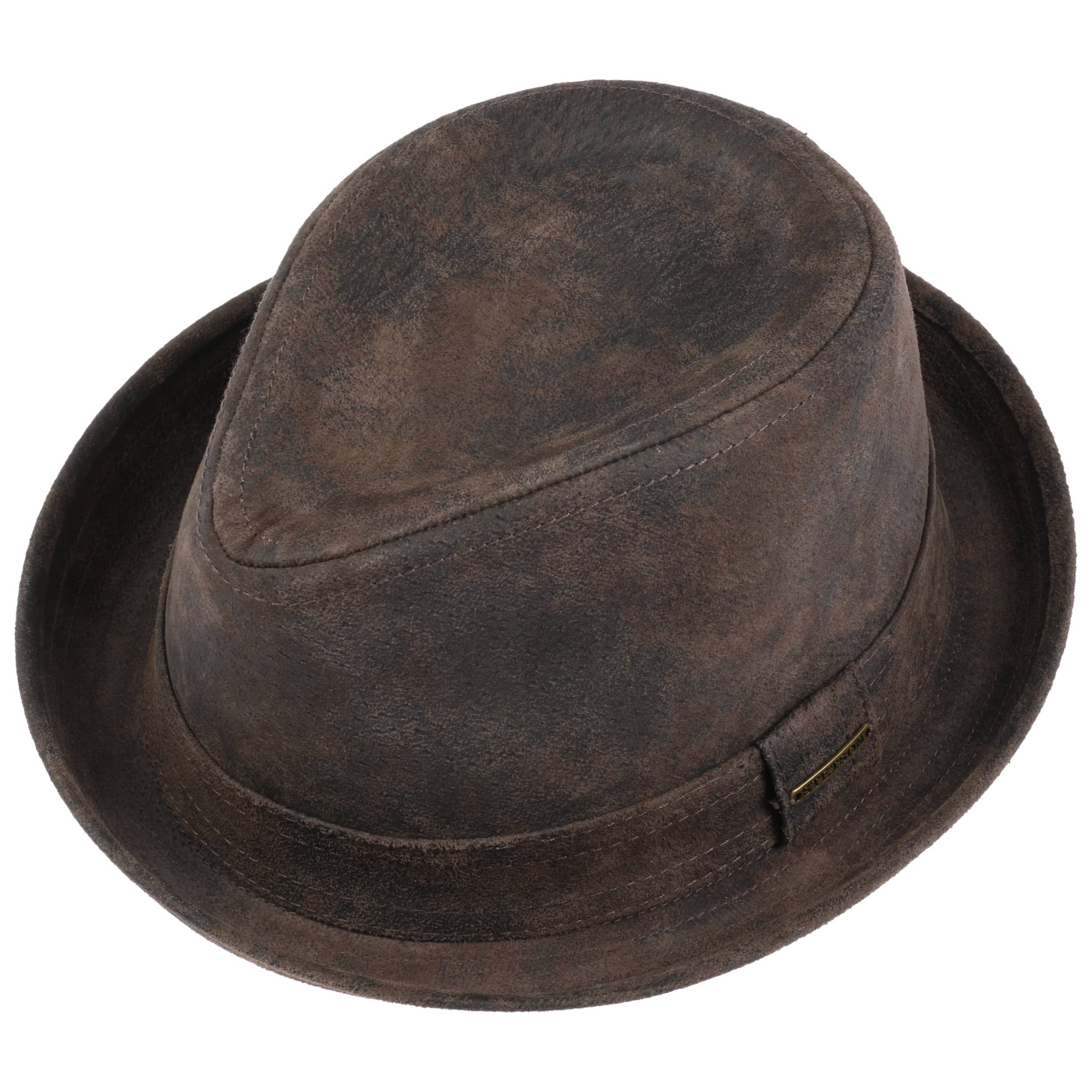 Fascia Per Cappello In Pelle Marrone – Stile Mountie – Regolabile Per Stetson Montana Peak