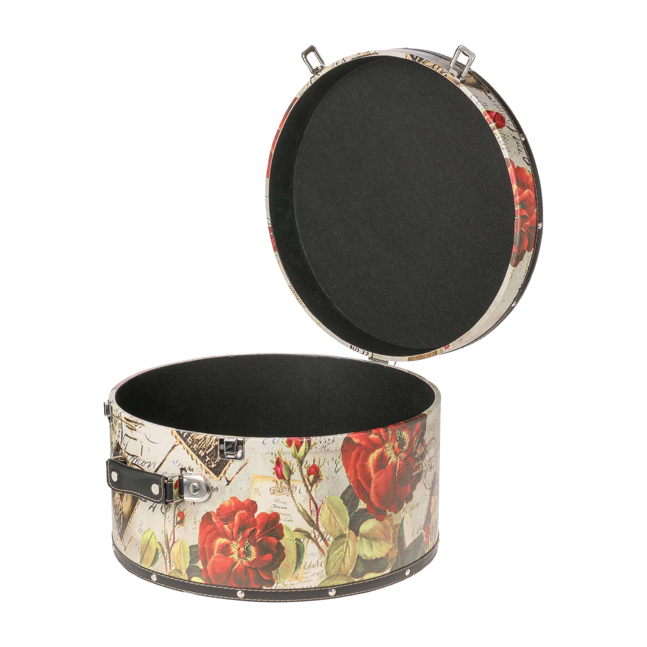 Scatola Porta Cappelli In Similpelle Marrone Per 4 Cappelli Da Cowboy O Tesa Larga