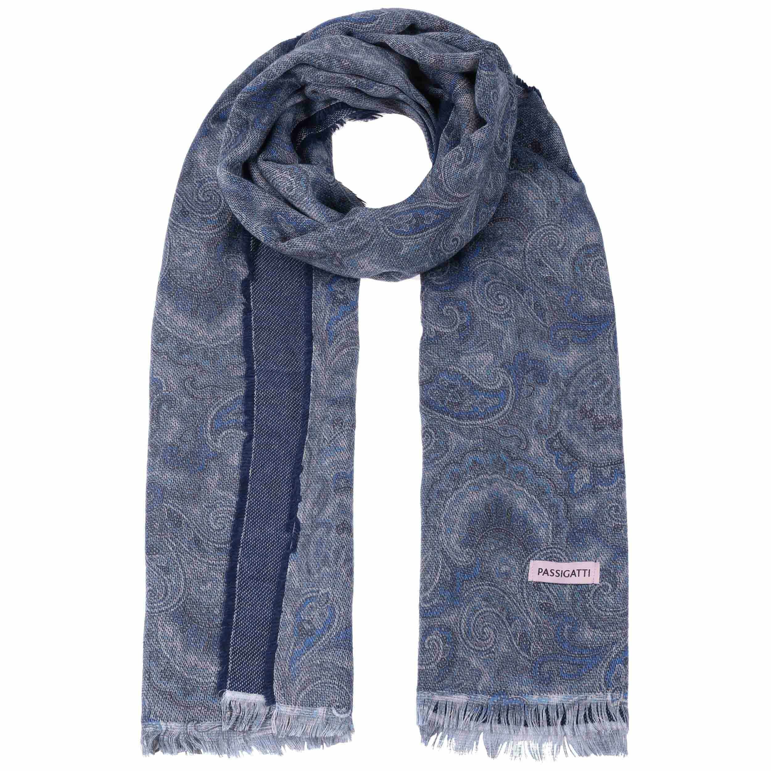 LORENZO CANA - Pashmina - Paisley - Donna blu